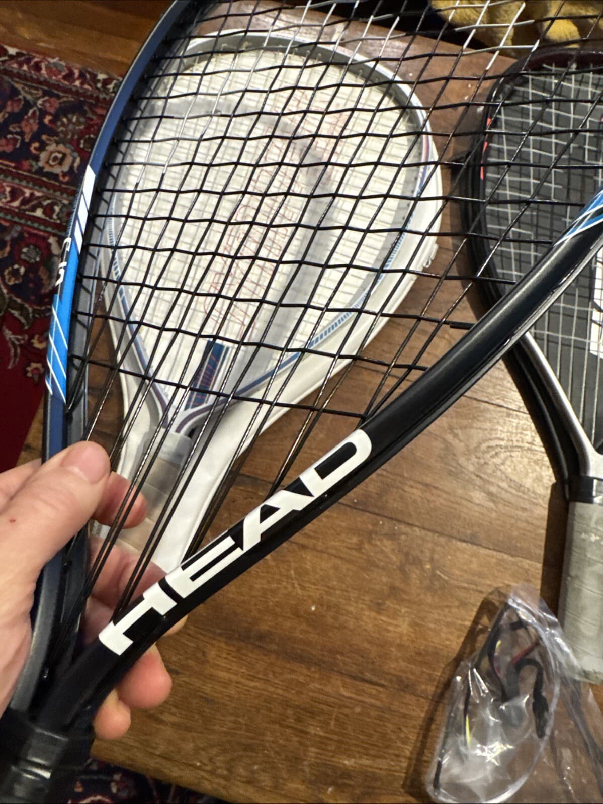 7 Piece Lot Racquetball Racquet Balls & Glasses Different Sizes Used 2