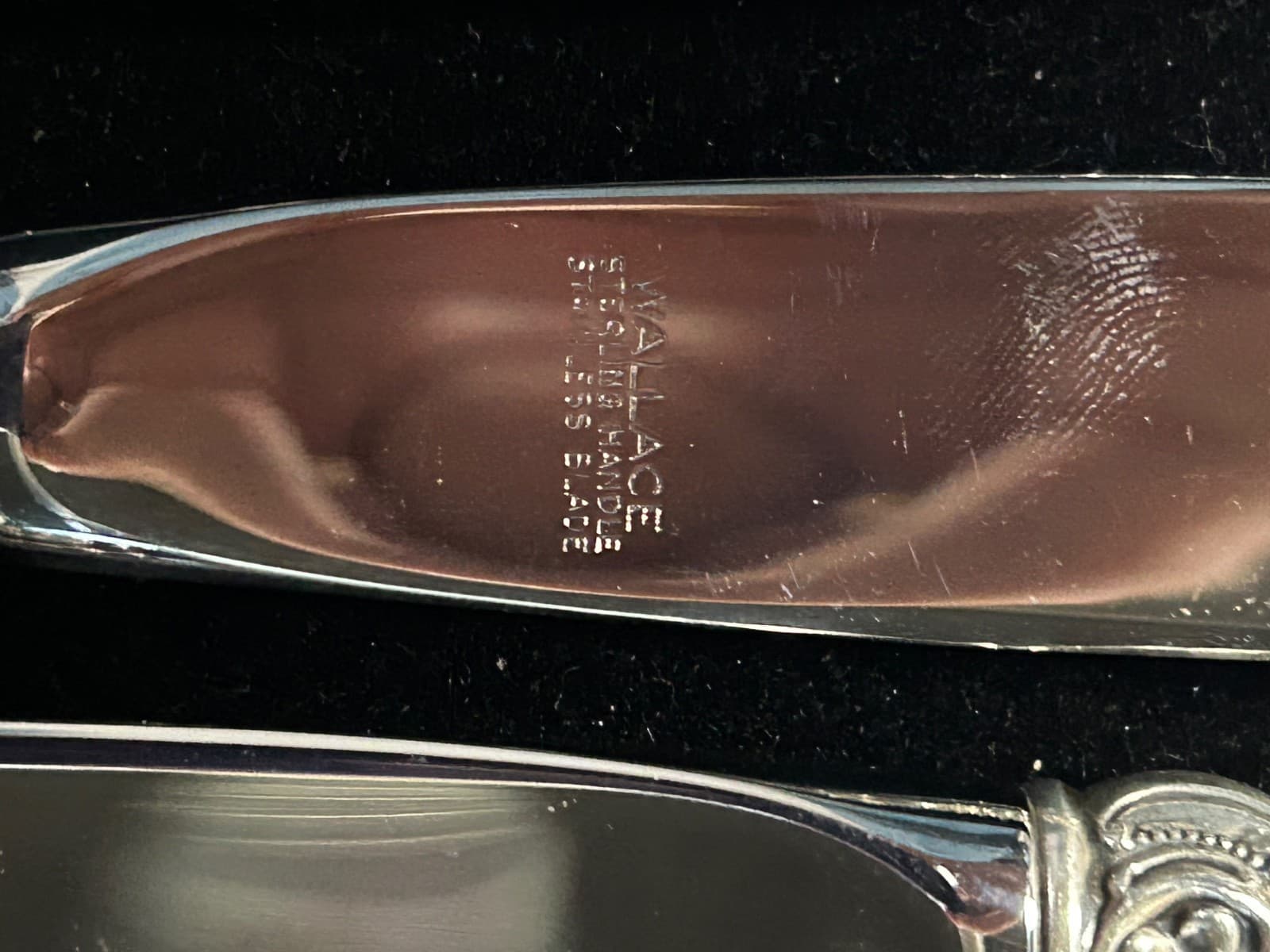 18 Wallace Grande Baroque 9" Dinner Knife Sterling Silver Handle No Monogram 2