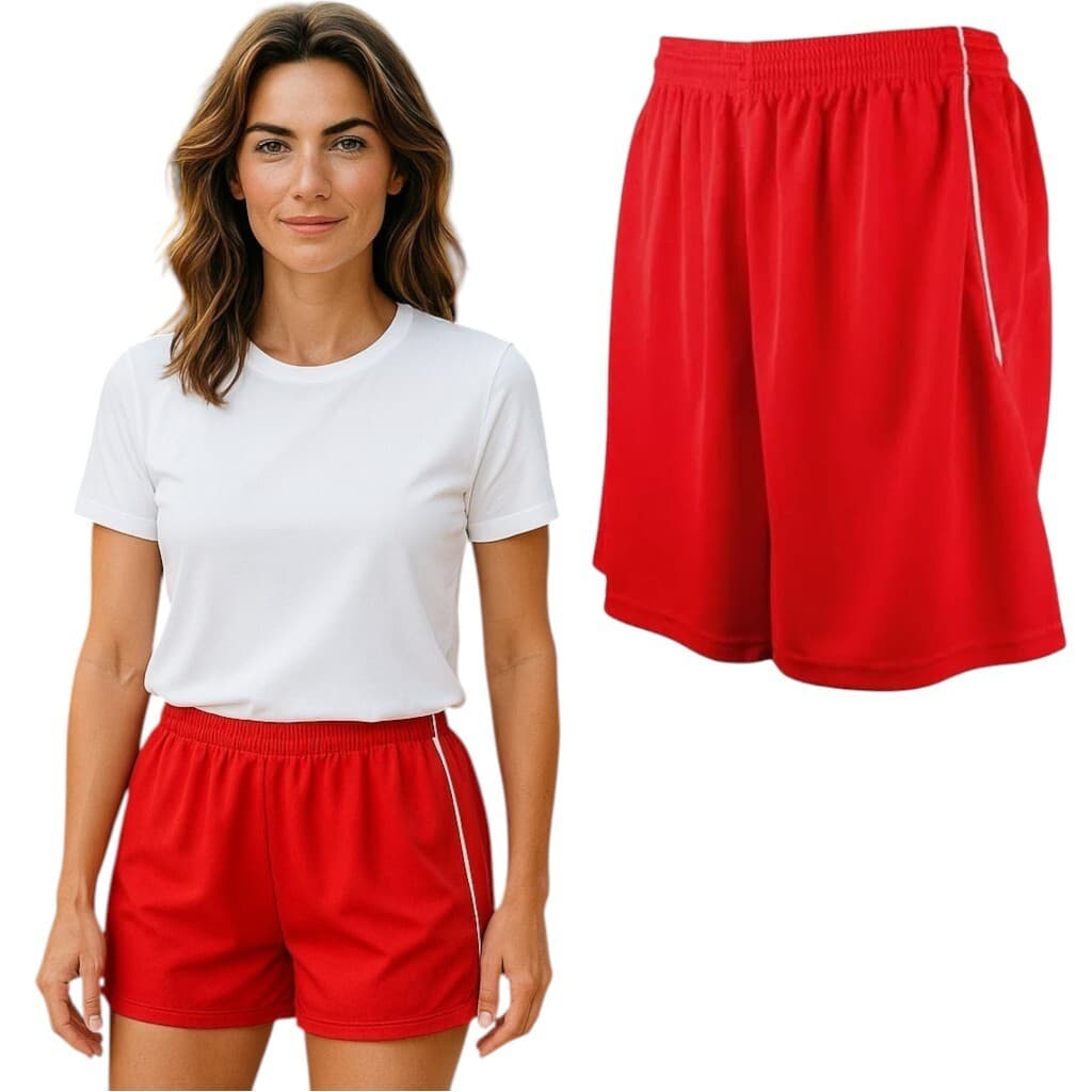 Alleson Adult Women's 7" Inseam Cooling Athletic Shorts Mutilple Sizes - SCARLET