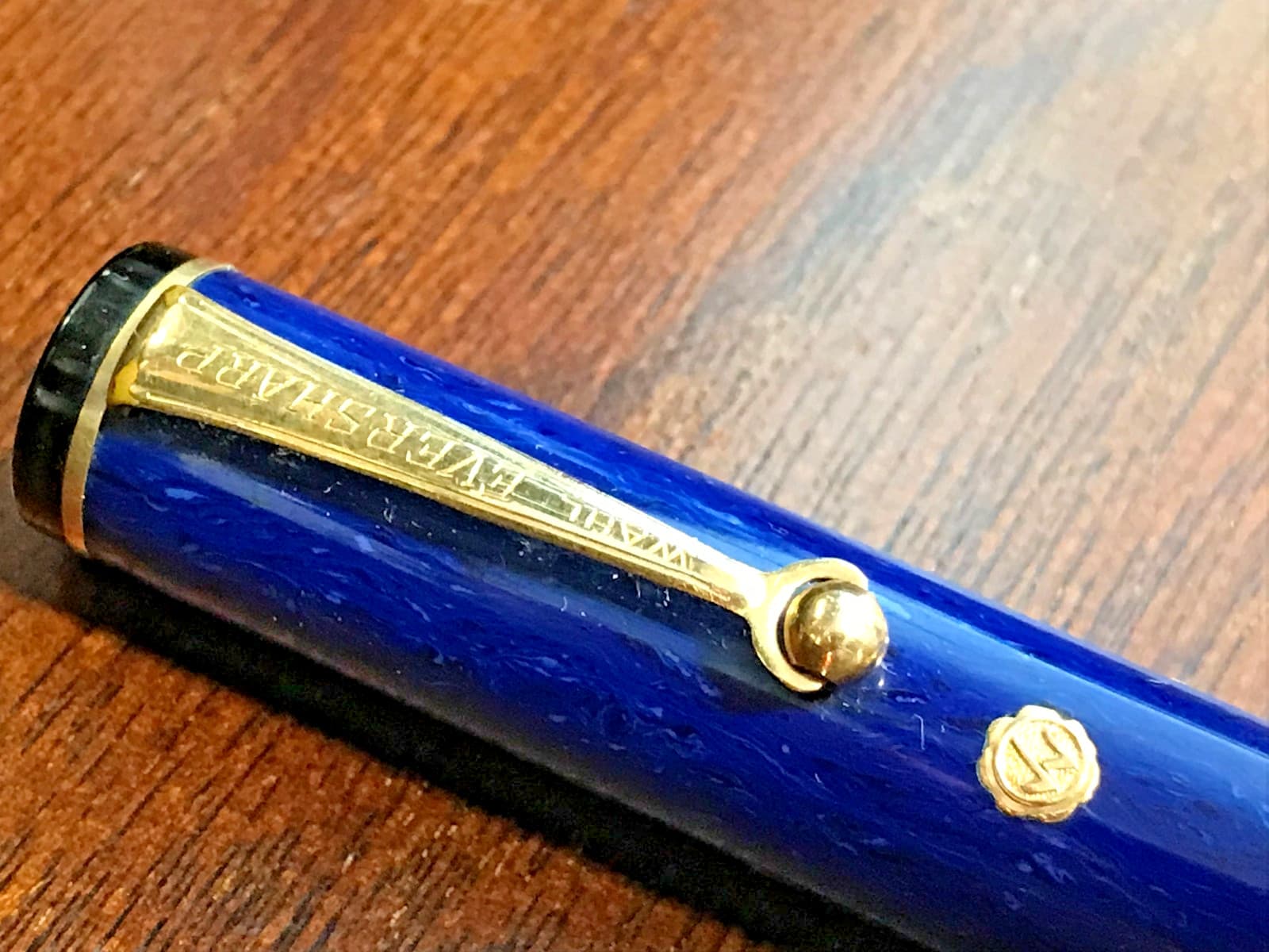 WAHL EVERSHARP PERSONAL POINT FOUNTAIN PEN In LAPIS BLUE w/ 14K NIB ~AS-IS Parts 6