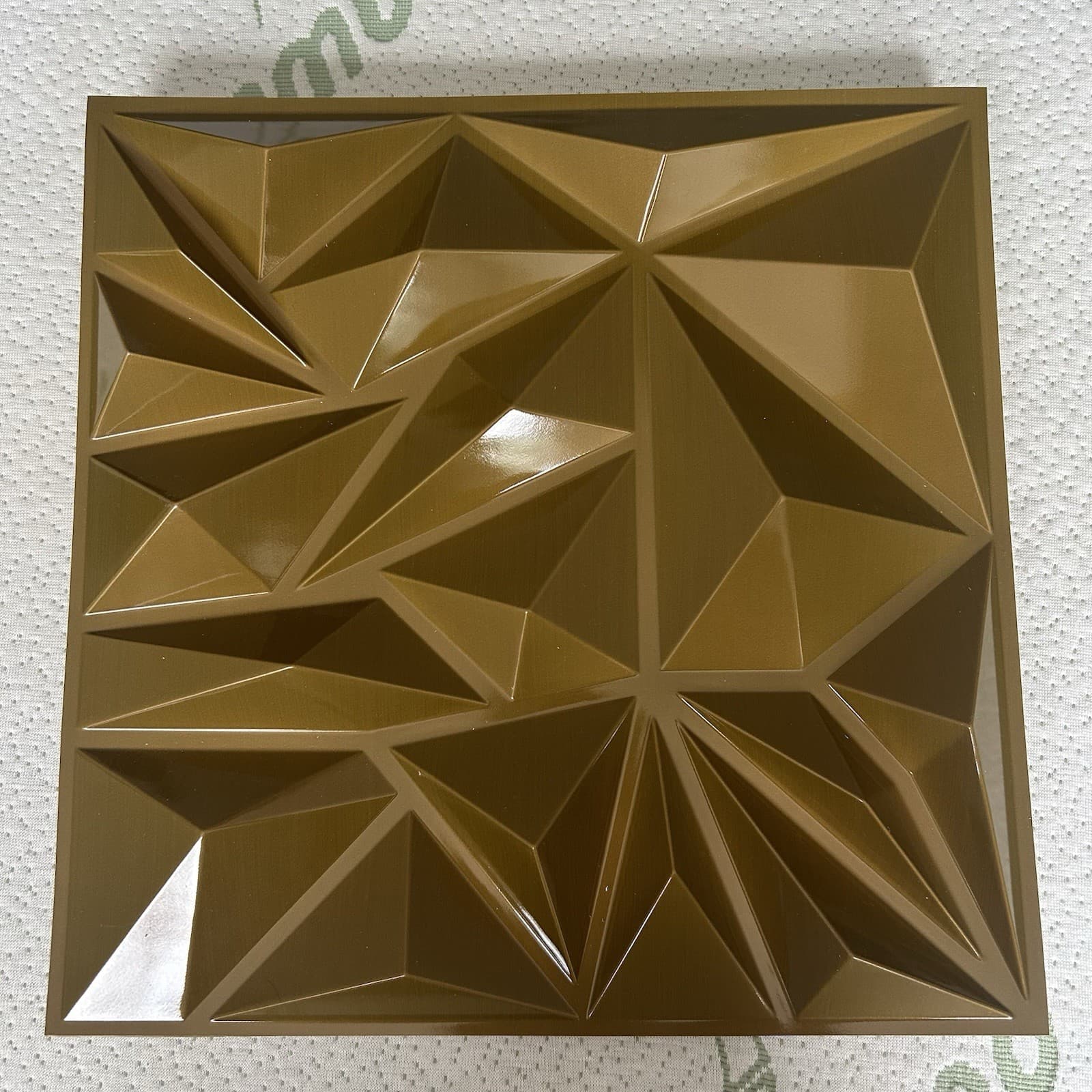 Art 3d 33pcs GOLDEN PVC 3D Wall Panels Ceiling Tiles, 11.8"x11.8" Each Piece 2