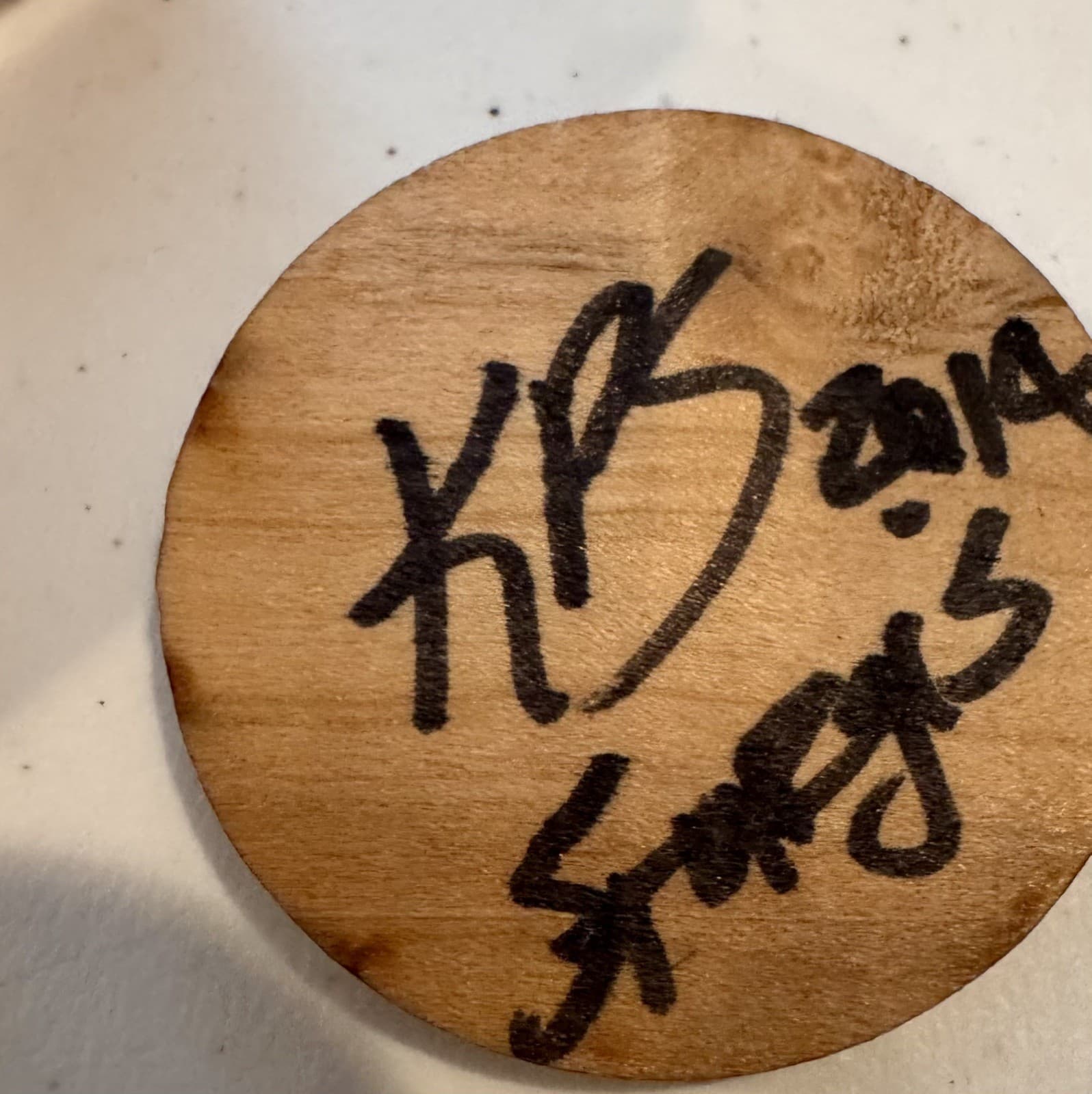 Super rare Jack Daniel’s Wooden shot coaster 2” round barrel man University  2