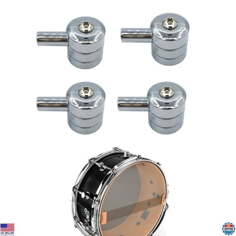 6-Pack Metal Snare Drum Lugs - Single Ended Hardware with Mounting Screws 40mm 2