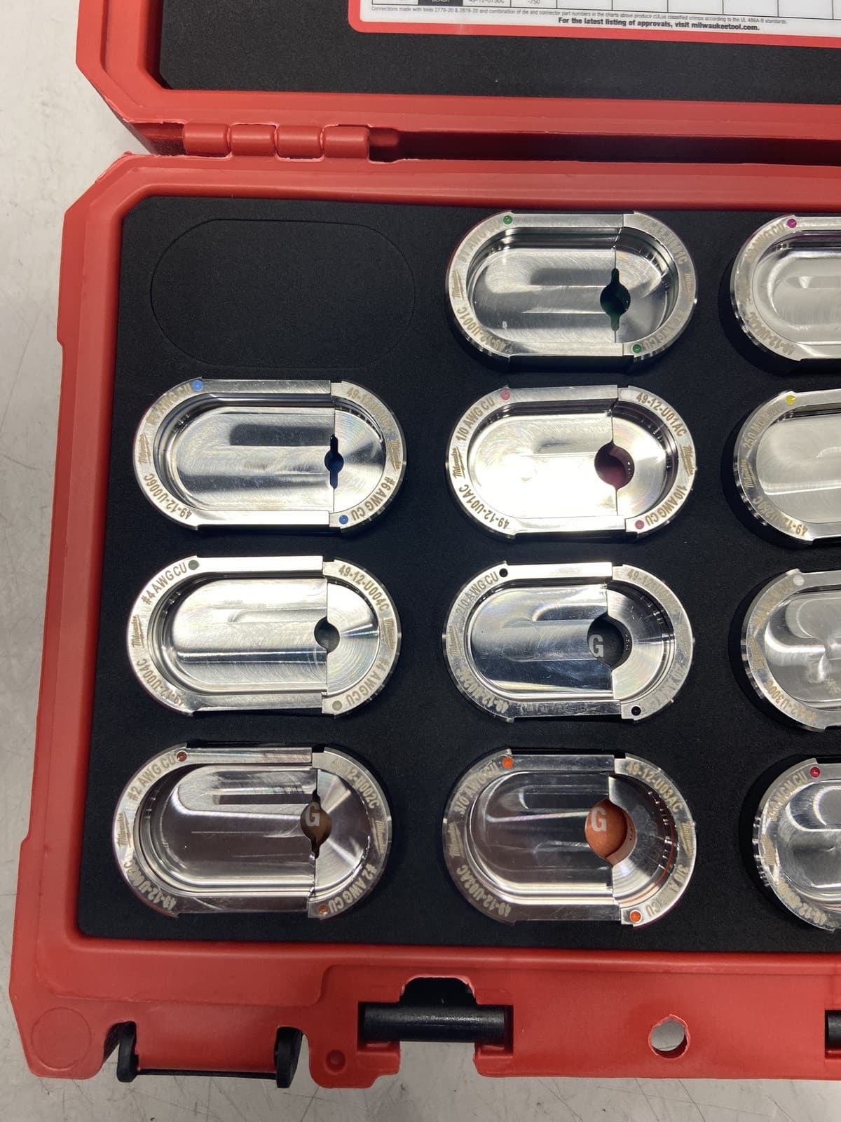 Milwaukee EXAC #6 750 MXM Copper 12T U-Style Die Kit-49-12-KITC 5