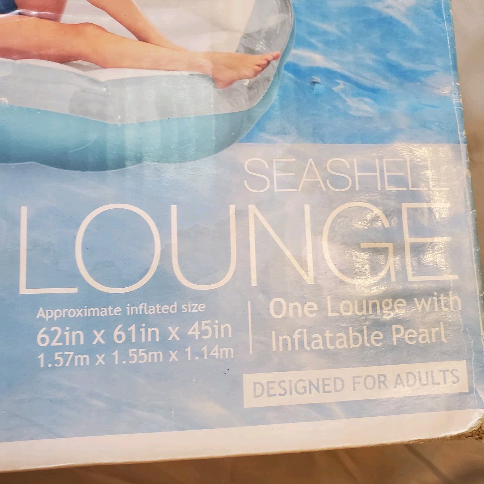 Intex Seashell Clamshell w/Pearl Ball Pool Summer Float Lounge 61" x 61"  x 45" 2