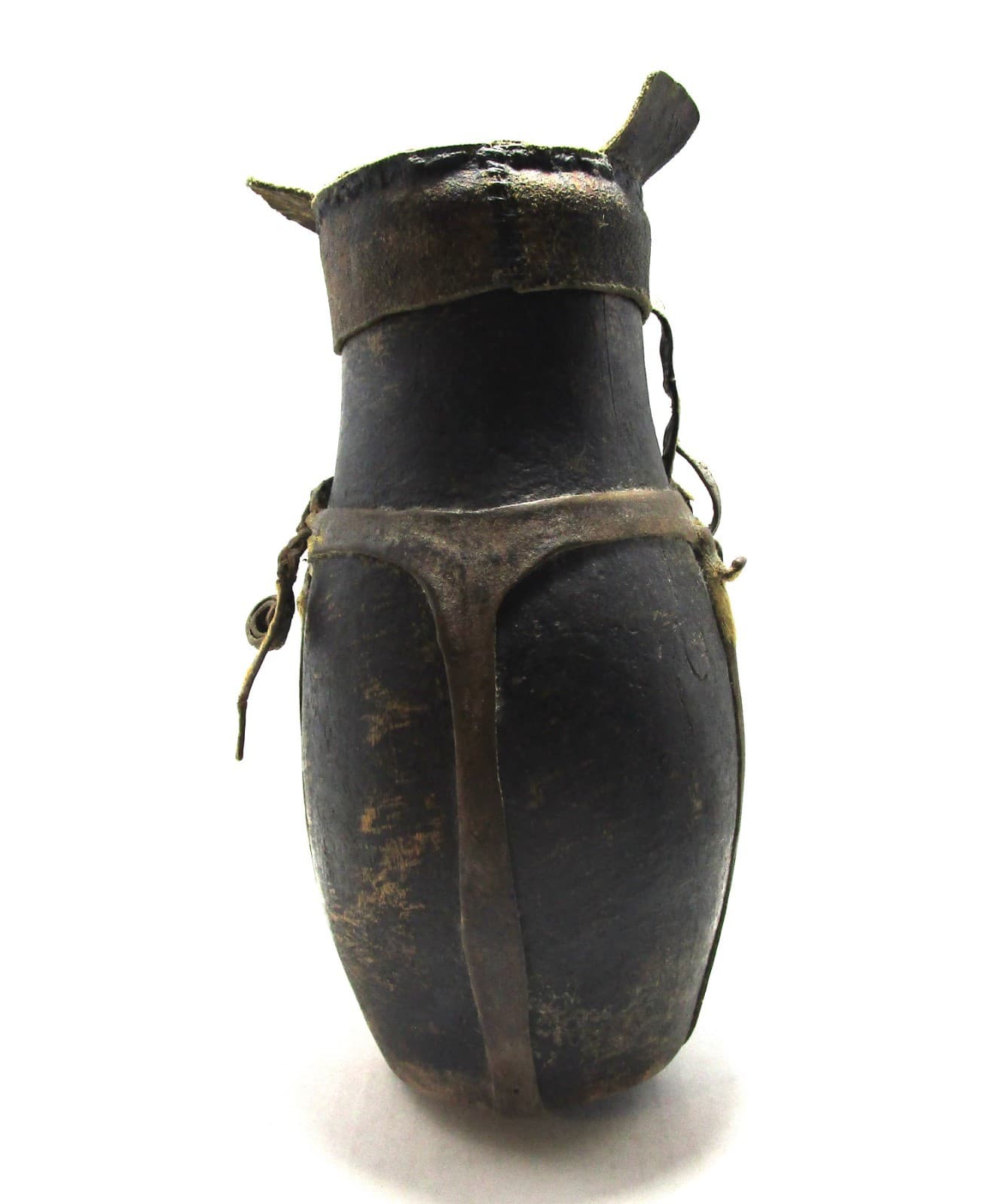 Rare Antique African Ethiopian Lidded Primitive Milk Carrying Vessel