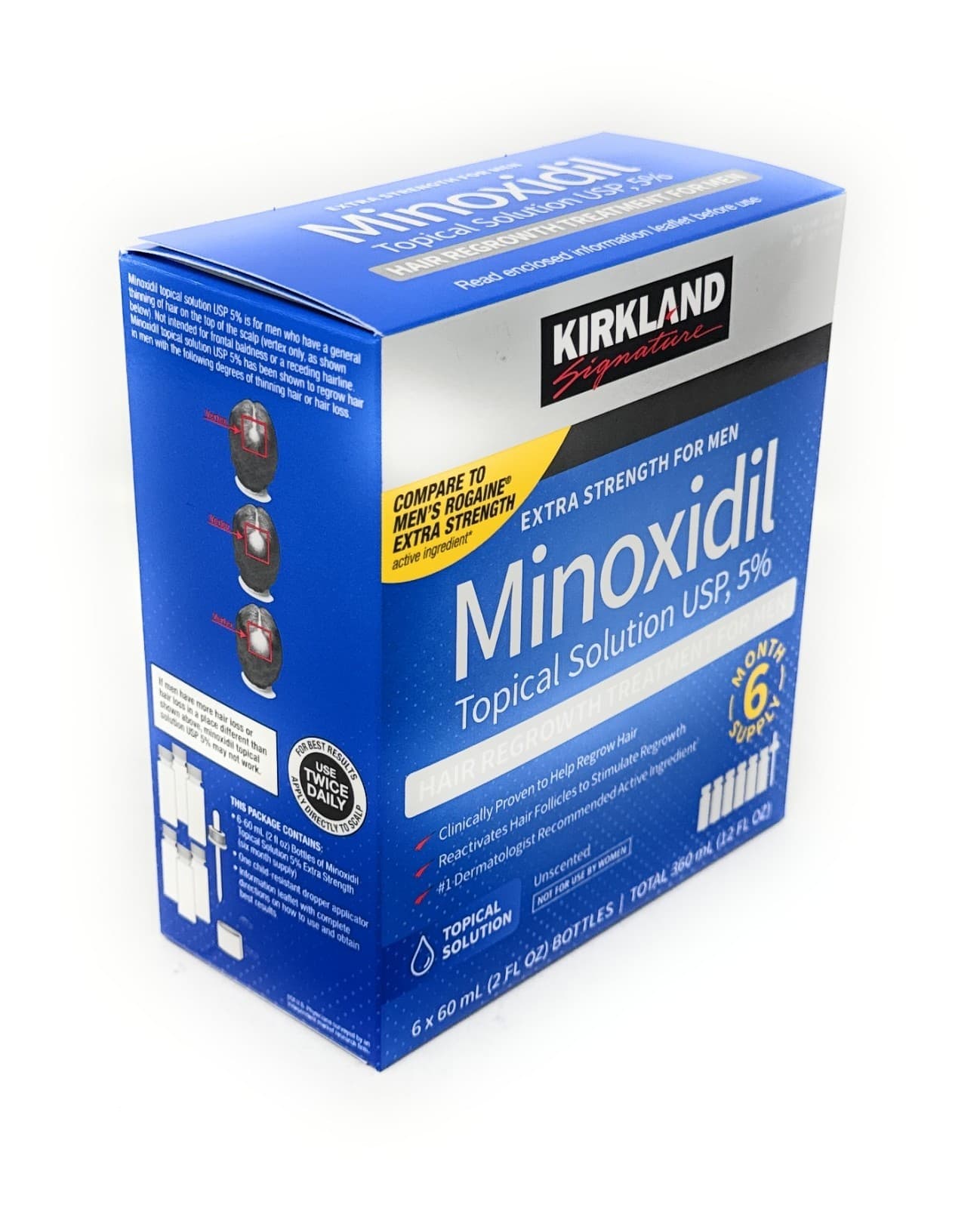 KIRKLAND Minoxidil 5% Extra Strength Men Hair Regrowth Solution 6 Month Supply 2