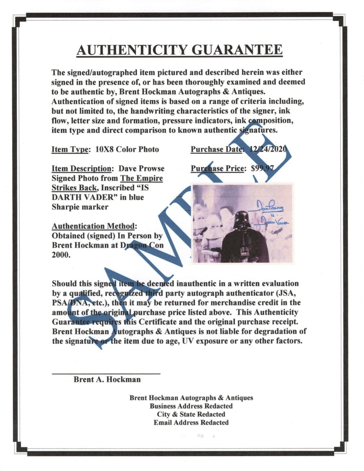 XENA WARRIOR PRINCESS Autograph HUDSON LEICK "Callisto" Signed 8X10 Photo w/ COA 2