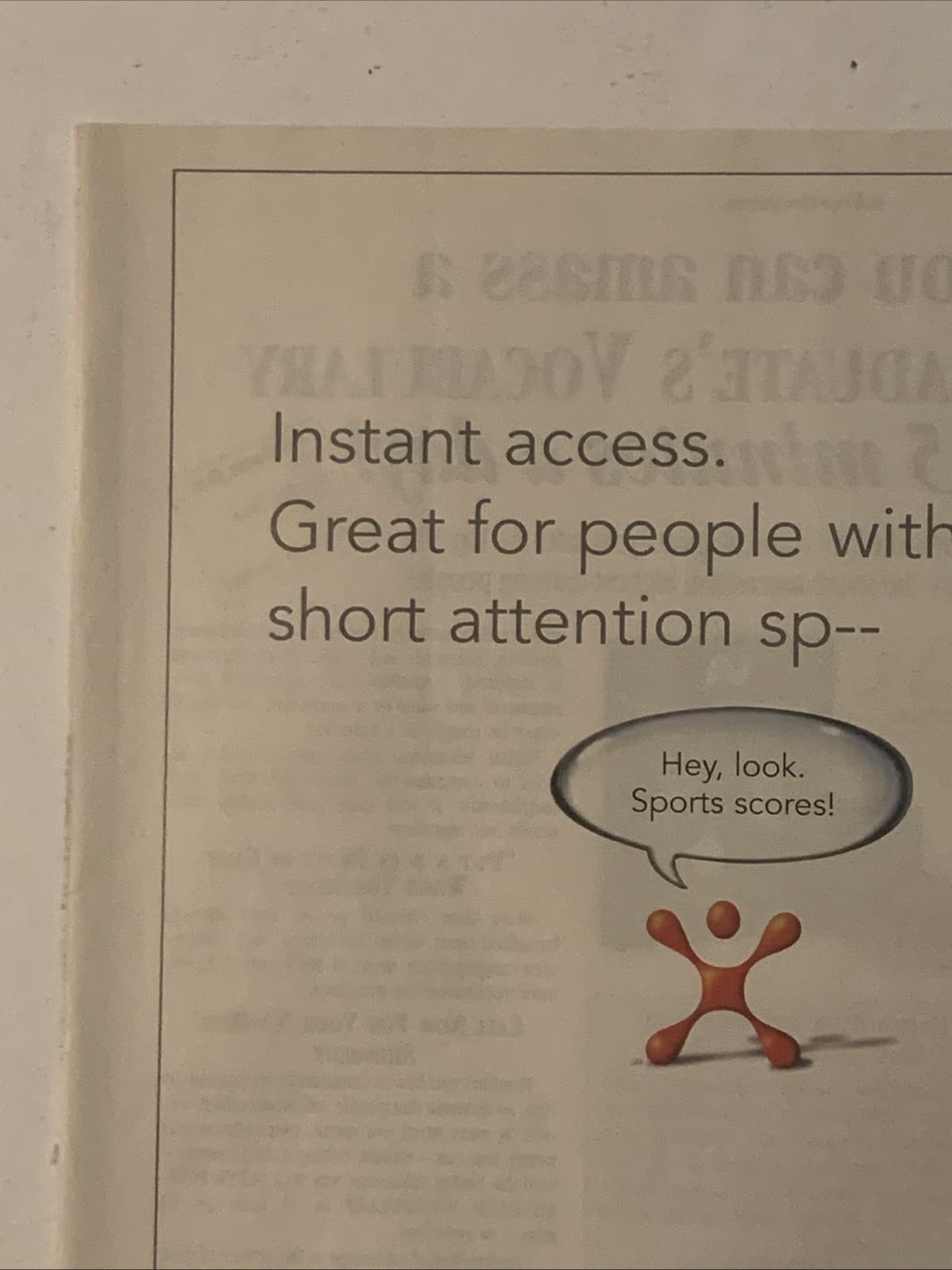 2001 Cingular Wireless PRINT AD Internet Access - Short Attention Span VTG 2000s 2