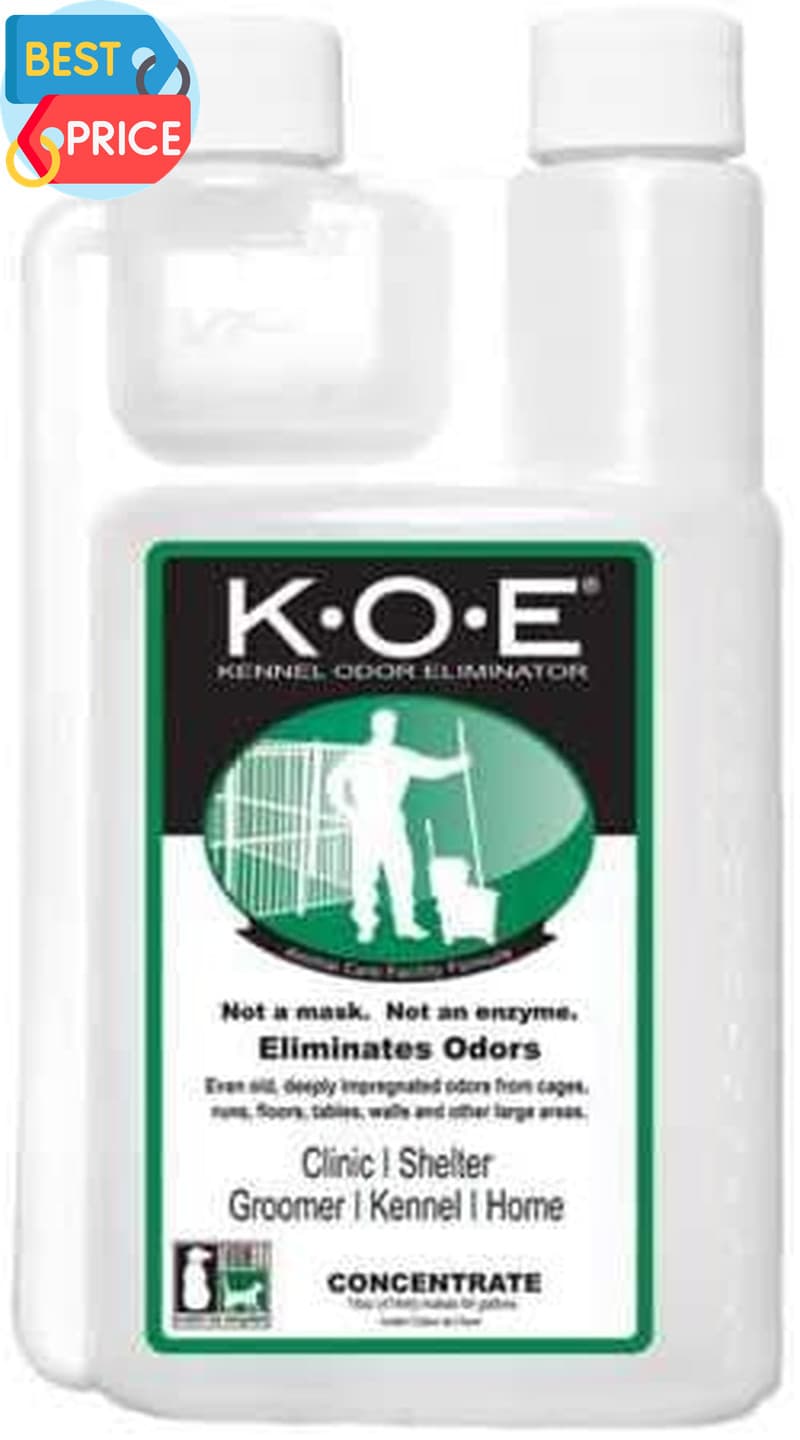 ,  KOE Kennel Odor Eliminator Concentrate, Great for Cages, Runs, Floors & More, 4