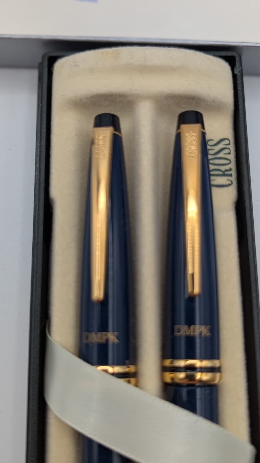 CROSS CLASSIC Radiance CLASSIC Blue BP PEN & 0.5mm PENCIL WITH GOLD TRIM DMPK 6