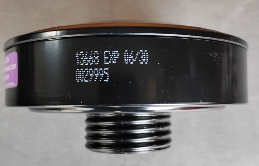 Airboss Defense Group P100 HE Gas Mask Filter 40mm NATO New/Sealed Exp 06/2030 2