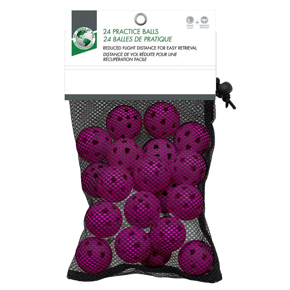 NEW JEF World of Golf 24 Air-Flo Practice Balls - Pink