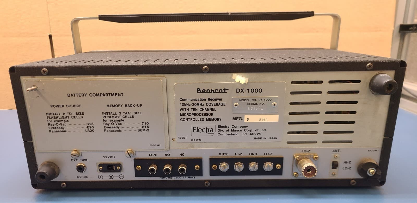 Bearcat Communication Receiver DX-1000 Short Wave Radio As-Is 5