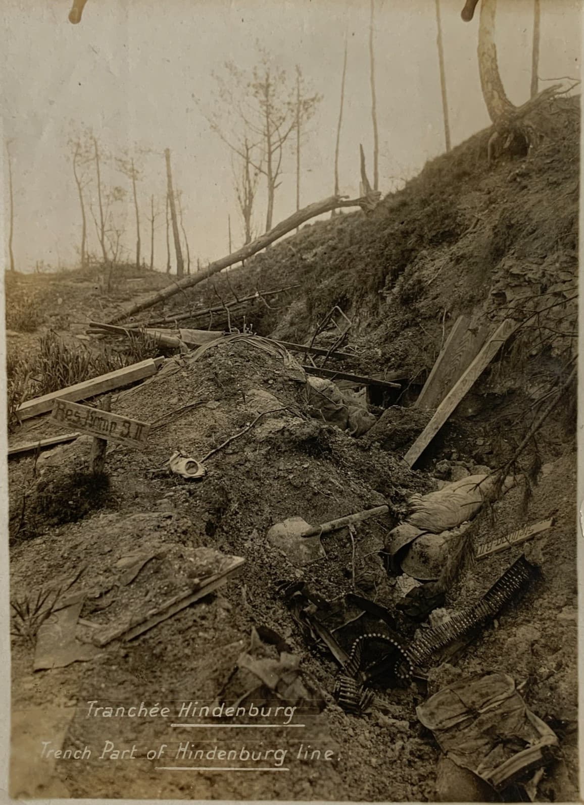 Vintage WW1 photo Trench Part of HINDENBURG LINE 3
