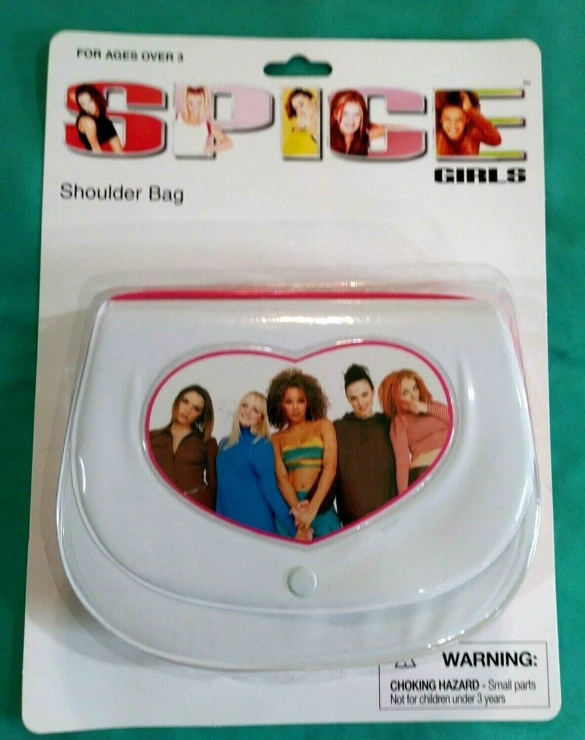 2 DIFFERENT VINTAGE  SPICE GIRLS SHOULDER BAGS  MINT ON CARDS - COLLECTORS ITEMS 2