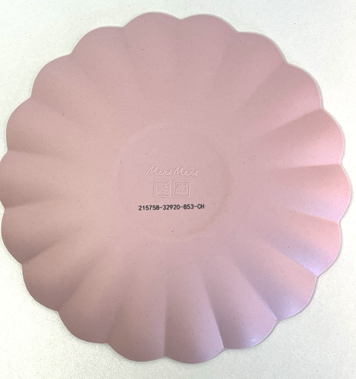 Meri Meri PINK Reusable Bamboo Plates (Pack of 6) Scalloped 7 3/4”x7 3/4” NEW 2
