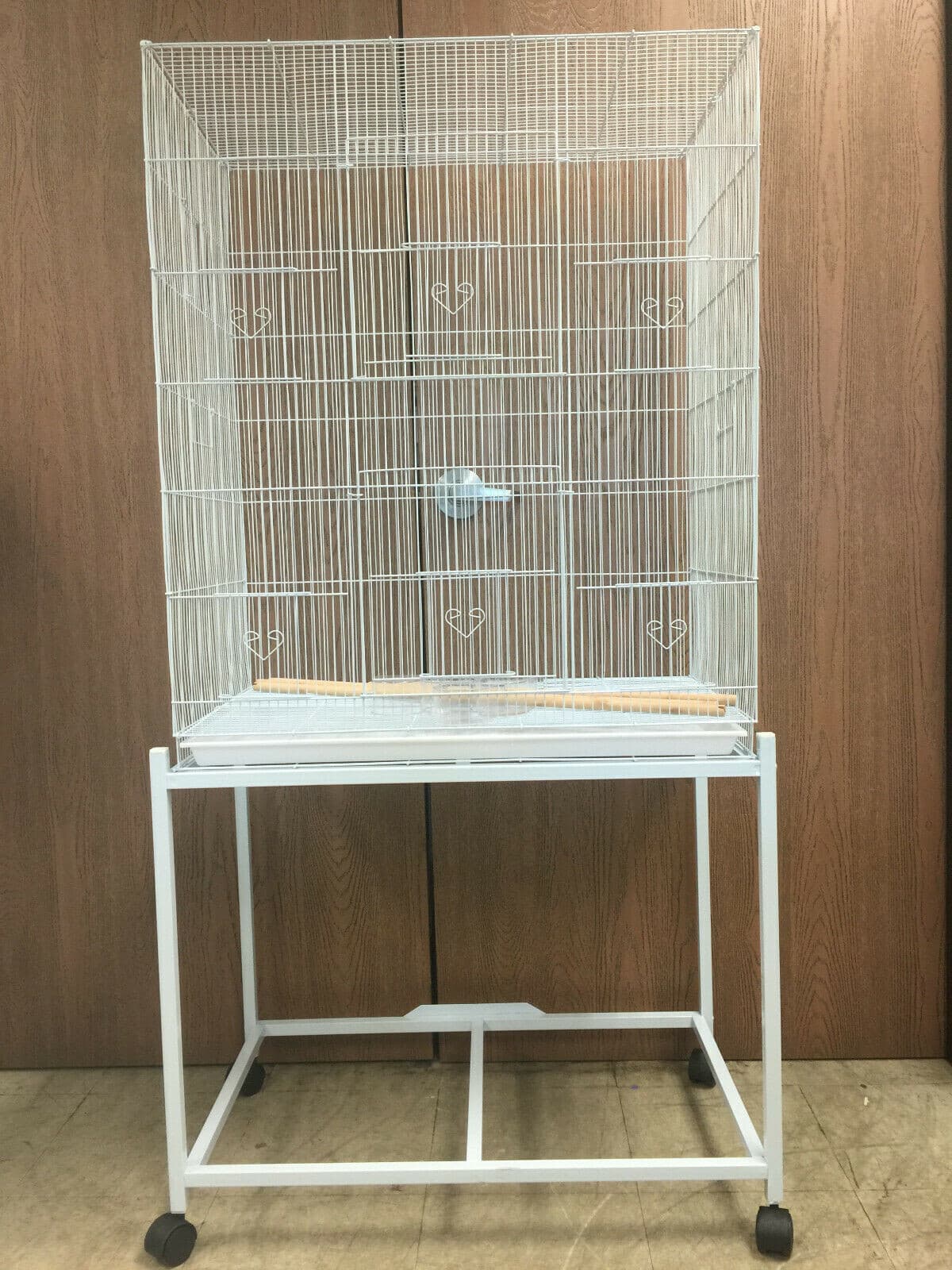2 Tier Rolling Stand For Two of 30" x 18" x 18"H Aviary Bird Flight Cages 2