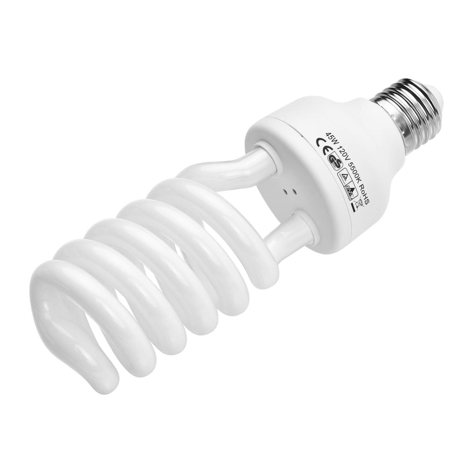Andoer Fluorescent Light Bulb 45W 5500K E27 CFL Daylight for Photography 4