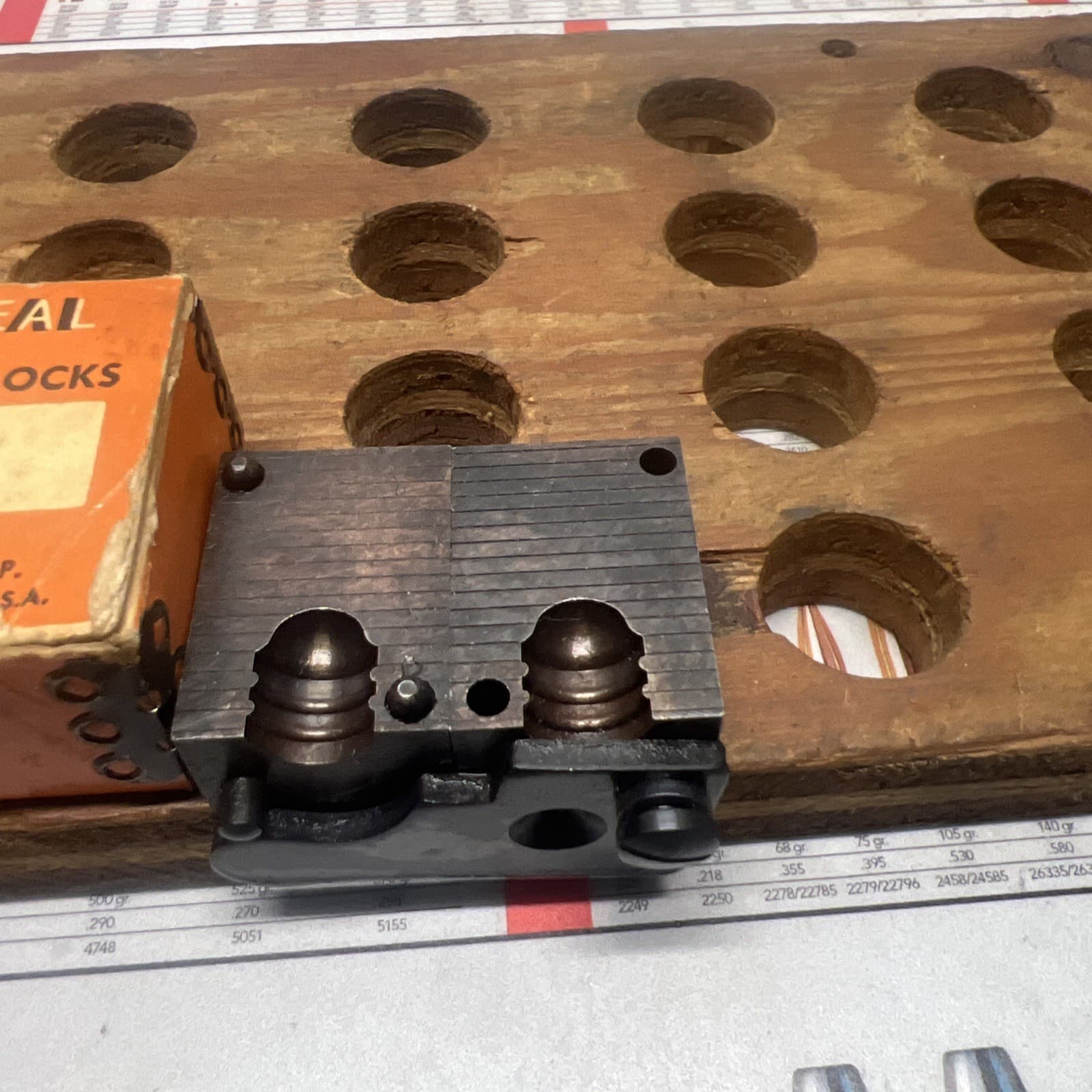 LYMAN  IDEAL SINGLE CAVITY BULLET MOLD #452389 45 ACP 185 GR & BOX RARE 3