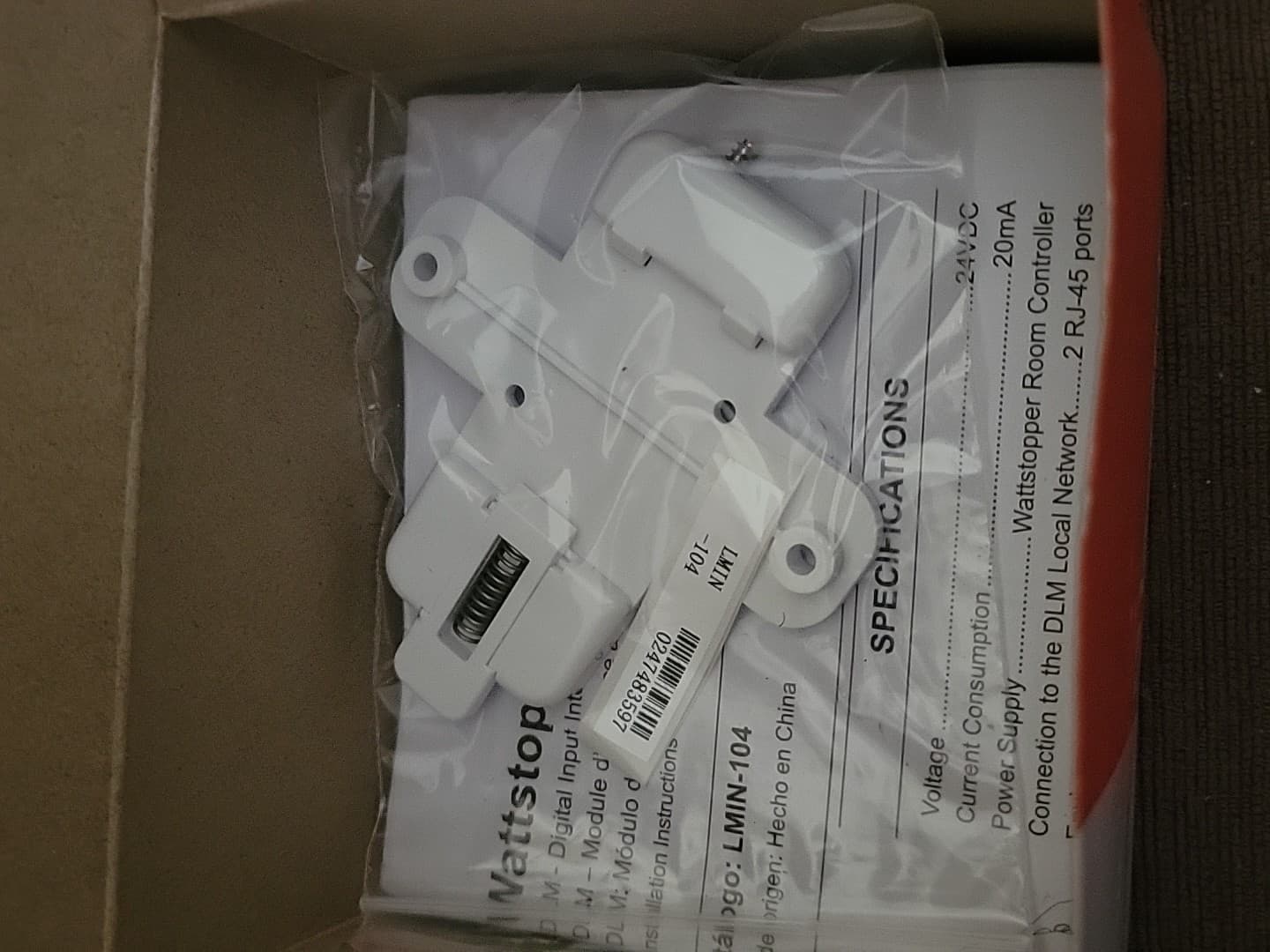 WattStopper LMIN-104 Low Voltage Interface 24VDC White, New In Box  4