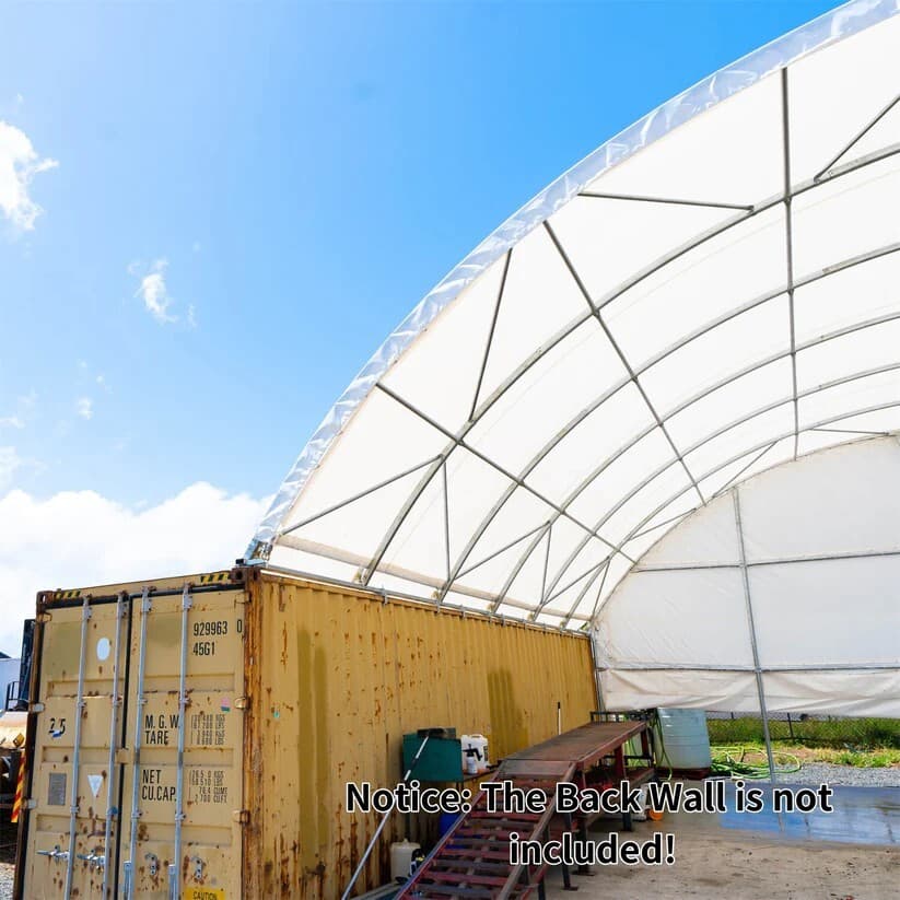 20'x20'x6.6' Heavy Duty 11 oz PE Fabric Container Shelter Canopy Building 4