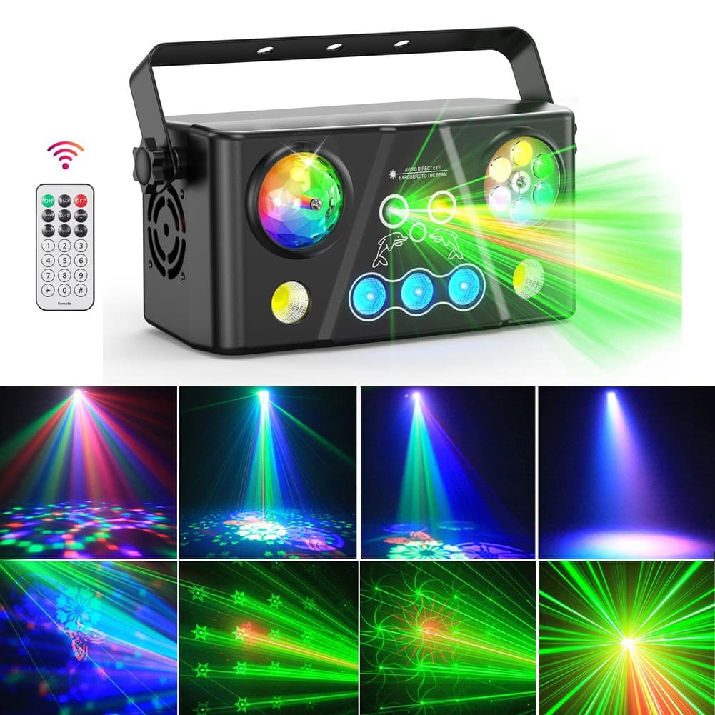 5 in 1 Disco Effect RGB LED DMX DJ Party Stage Lighting Laser Projector Lights