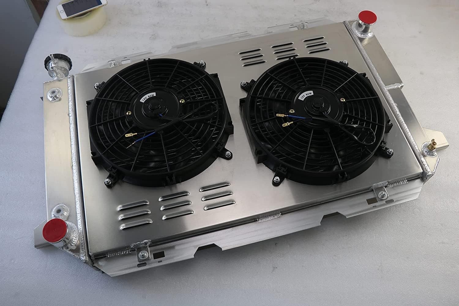 Aluminum Radiator for 1985-1997 Ford F Super Duty Bronco F150 F250 F350 F53 5.0L 3