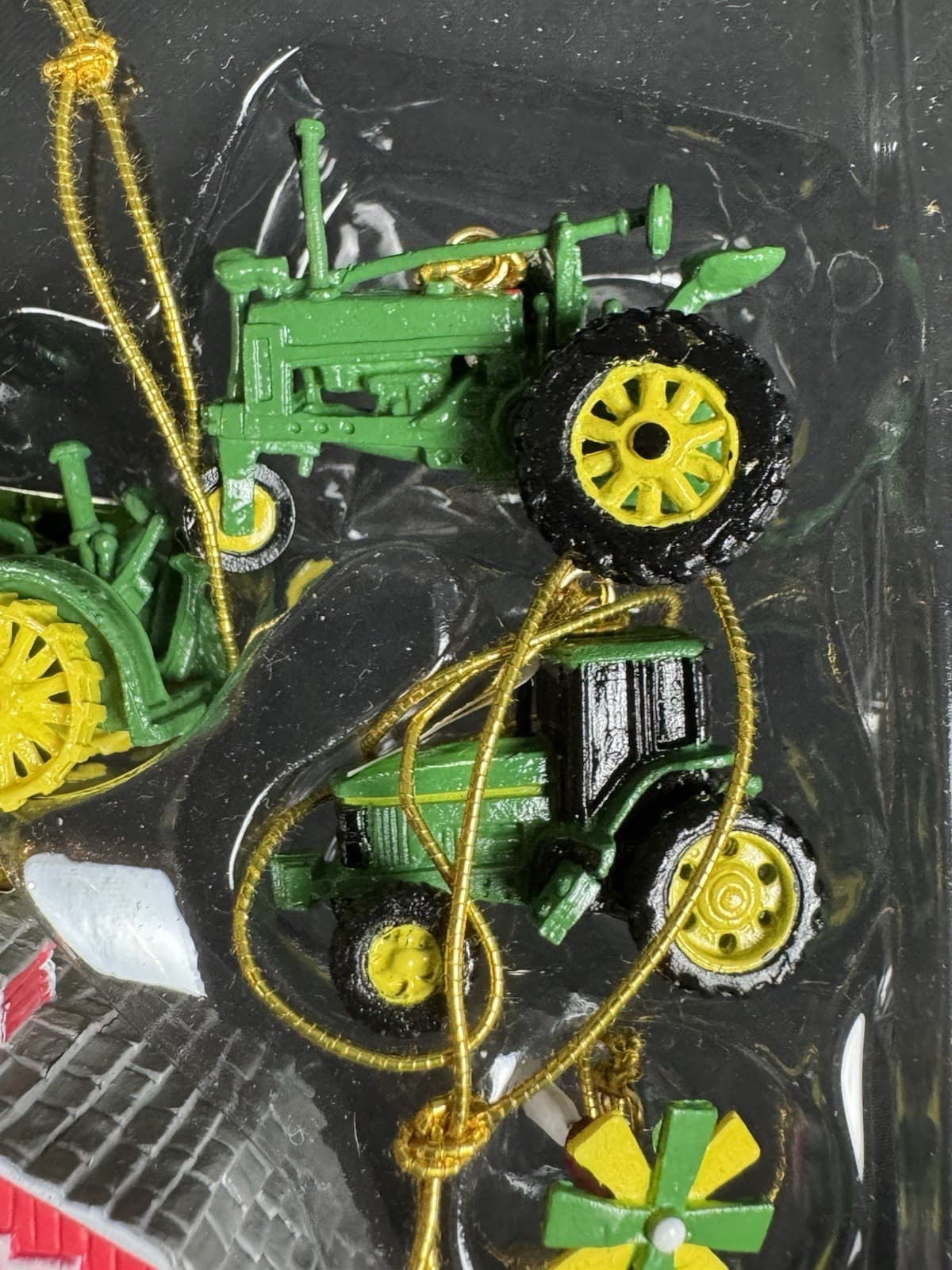 John Deere Tractor Miniature Set Of 5 Christmas Tree Ornaments Farm County 6