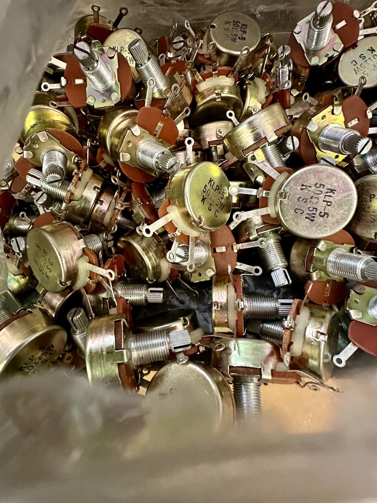 50 Ohm 5 Watt POTENTIOMETER (Lot of 1 or 100) Vintage 5