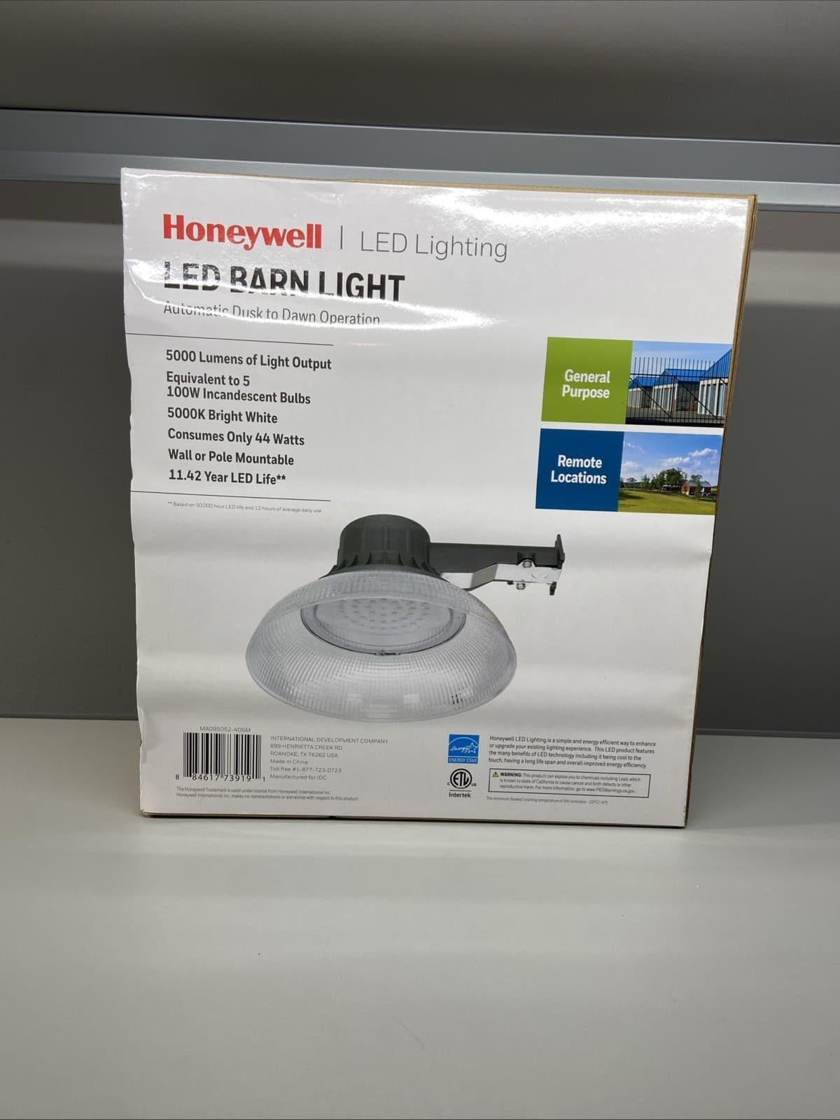 BRAND NEW!! Honeywell 5000 Lumen LED Barn Light Fixture 55 Watt - MA095052-40SM 3