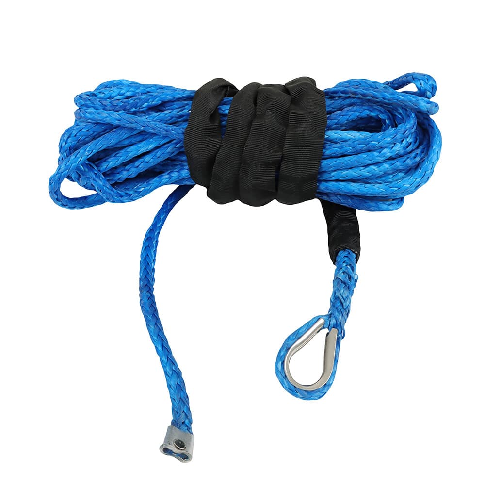 LABLT 5/16"×50' 12000LB Synthetic Winch Rope Line Recovery Cable for ATV+Sheath 6