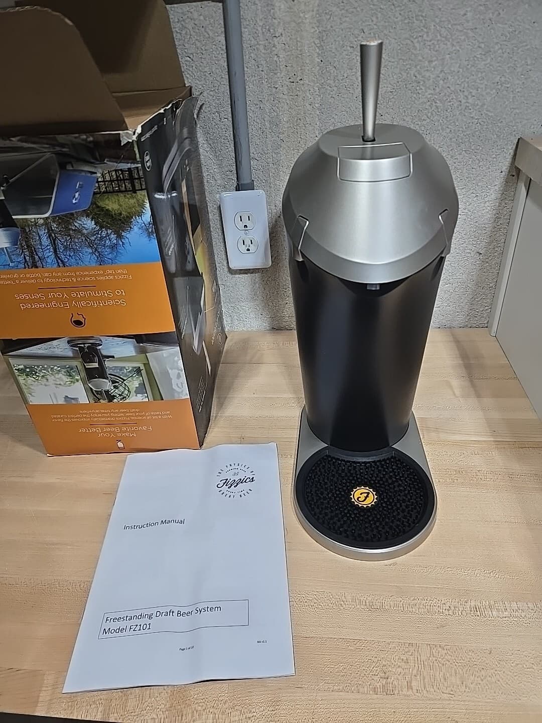 Fizzics FZ101 Portable Beer Enhancement System Micro-Foam Technology Open Box 5