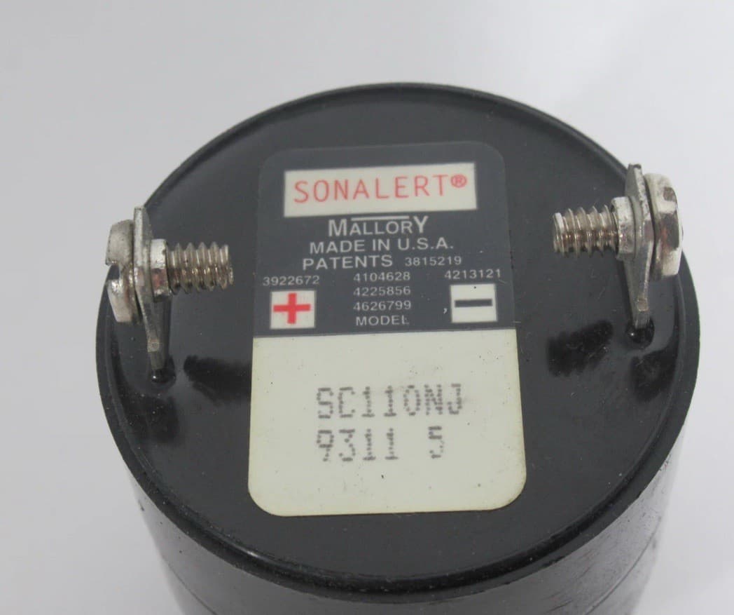 Mallory SC110NJ Sonalert Slow Pulse Transducer 30-120VAC/DC 95dB 2900Hz. NEW! E7 3