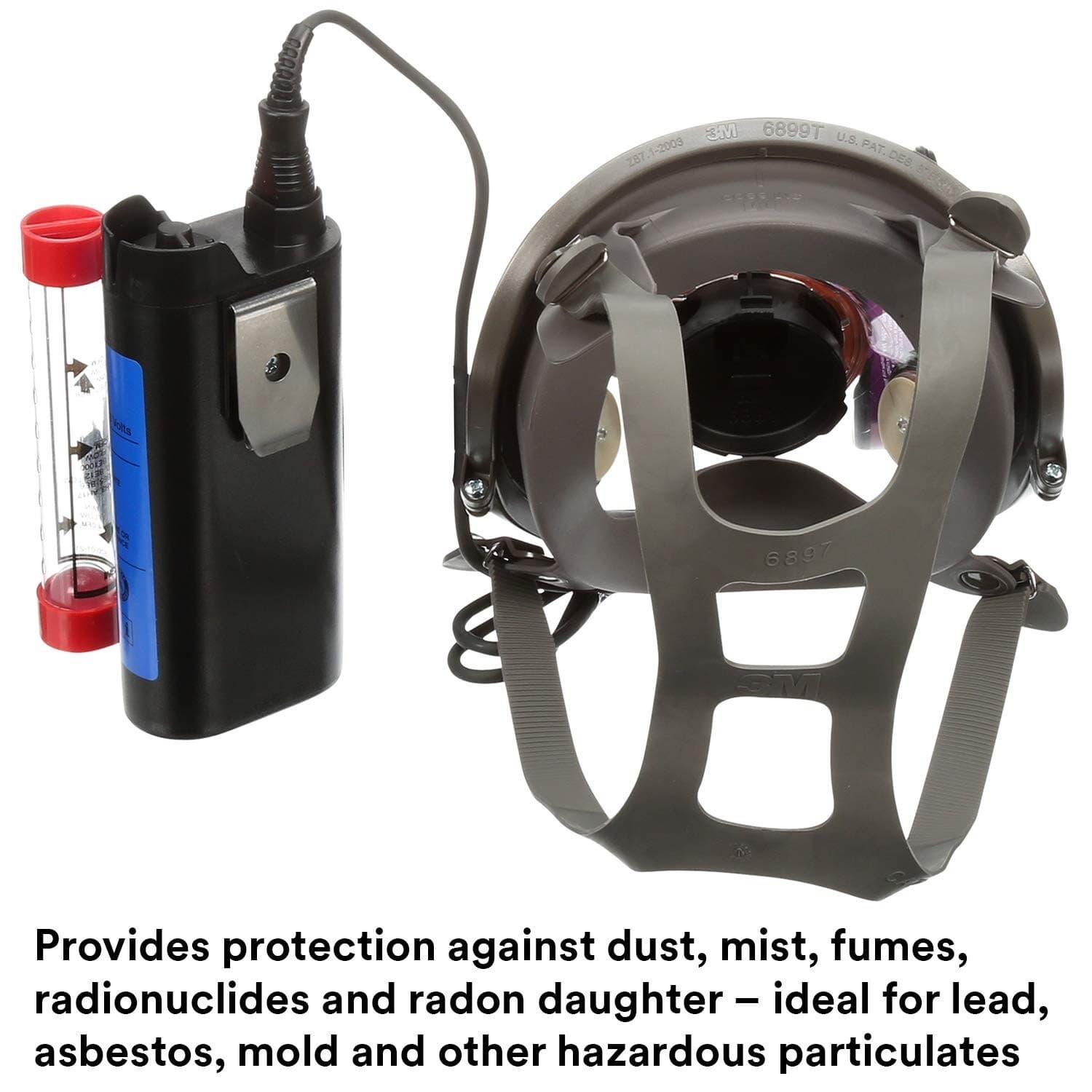 NEW! 3M 6800PF Powerflow Full Face Mounted Powered Air Purifying Respirator PAPR 2