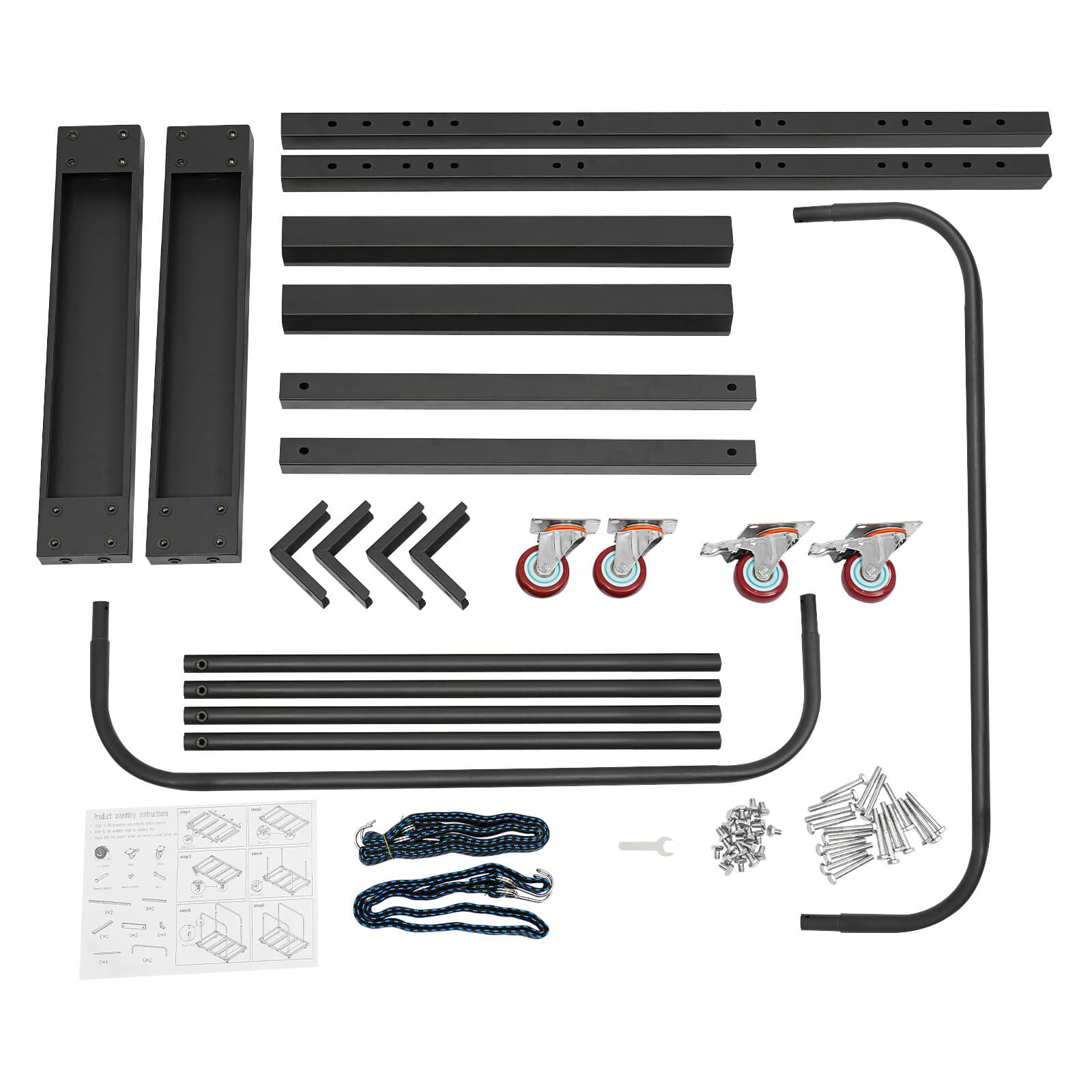 Large Capacity Rolling Cart, Folding Table Cart, Folding Table Trolley 5