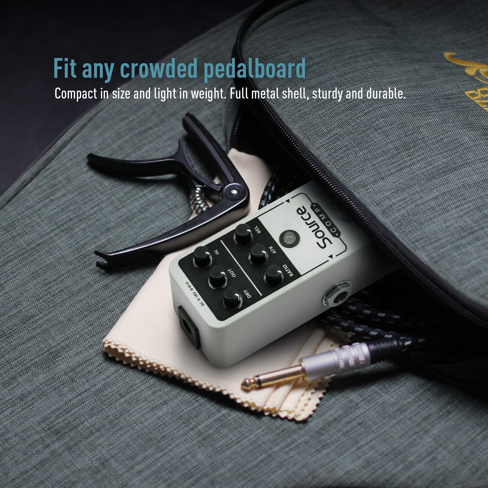 Sonicake Compressor Guitar Effects Pedal 100%-Analog Buffered-Bypass Source  6