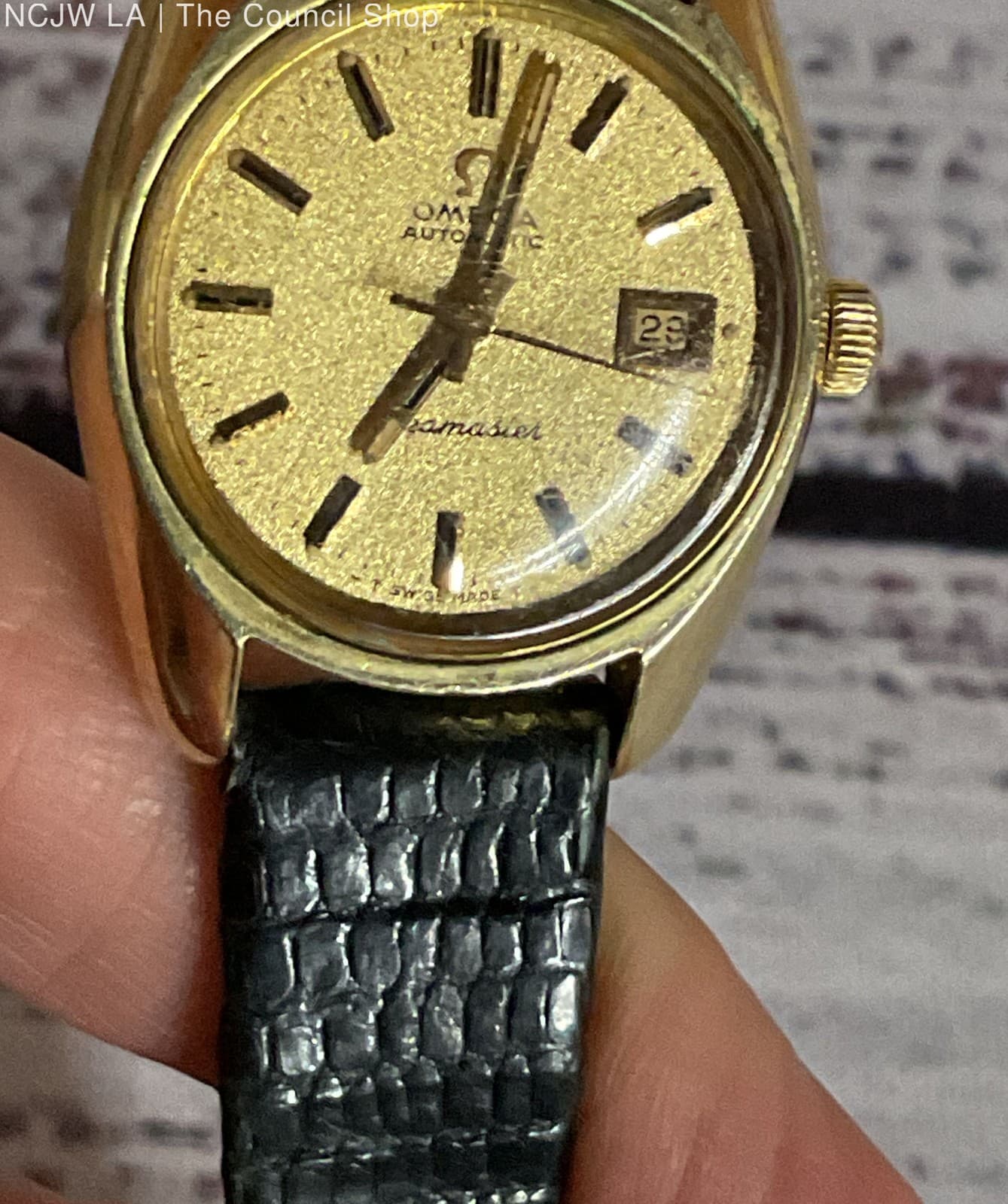 Omega Seamaster Automatic Gold Tone Case Vintage Swiss 5