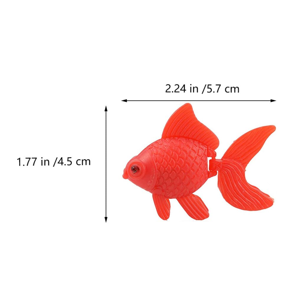 15PCS of Red Goldfish Figure Plastic Goldfish Toys Artificial Fish for Aquarium 5