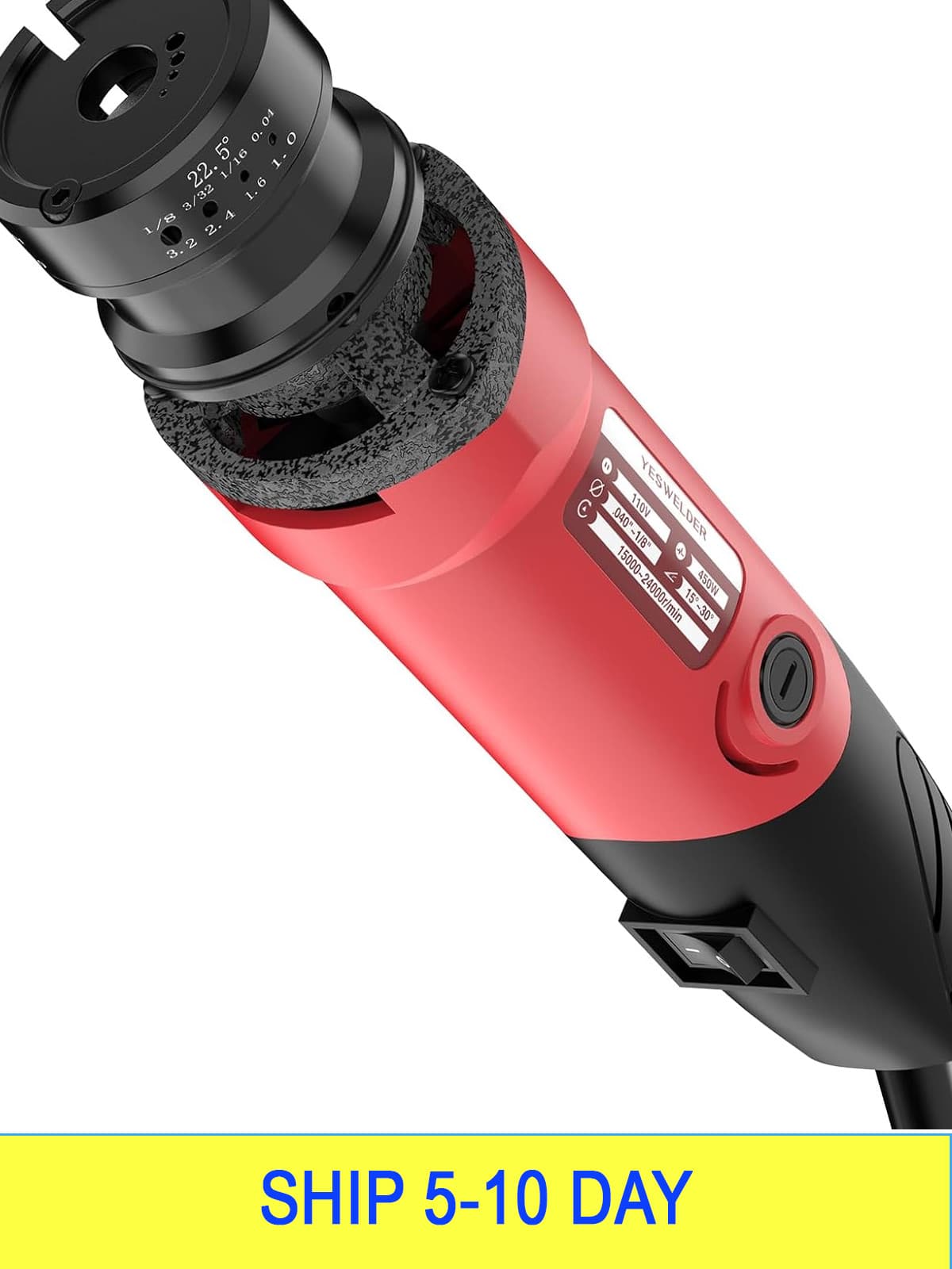 YESWELDER Tungsten Electrode Sharpener Grinder For TIG welding, Handheld Electri