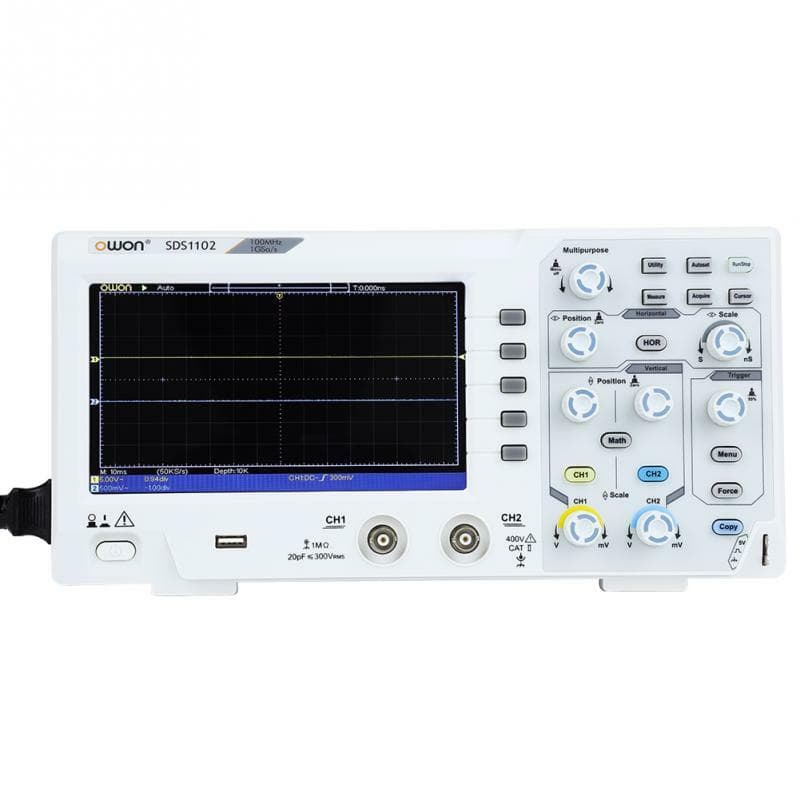  OWON Digital Storage Oscilloscope 2 Channels 100MHZ 1GS/s 10K USB LCD 3