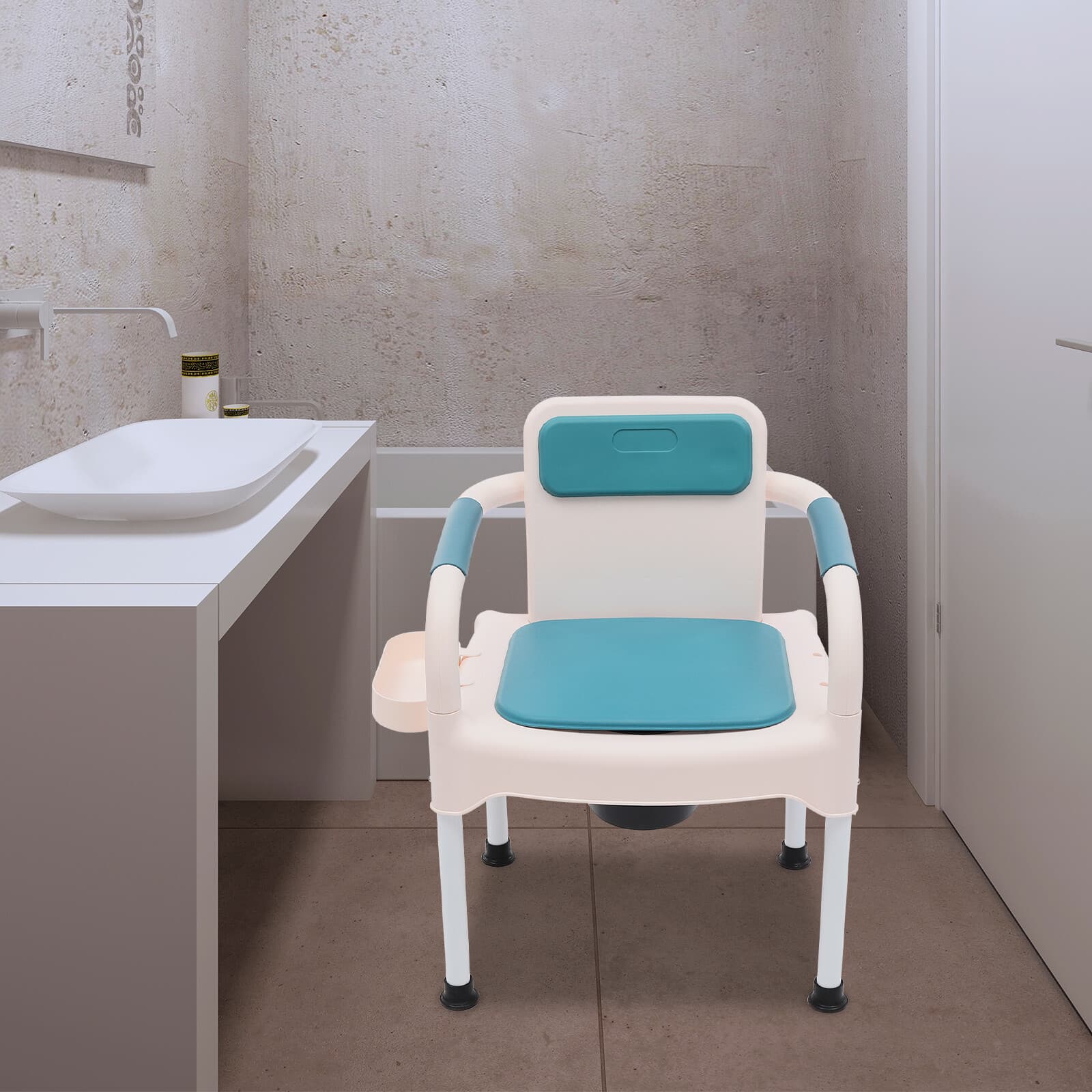 Bedside Commodes Chair Toilet Chair Commode Toilet with Armrests for Home Use 3