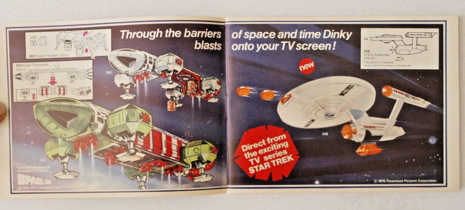 STAR TREK DINKY TOYS CATALOG No.12  1976-1977  NEAR MINT 2