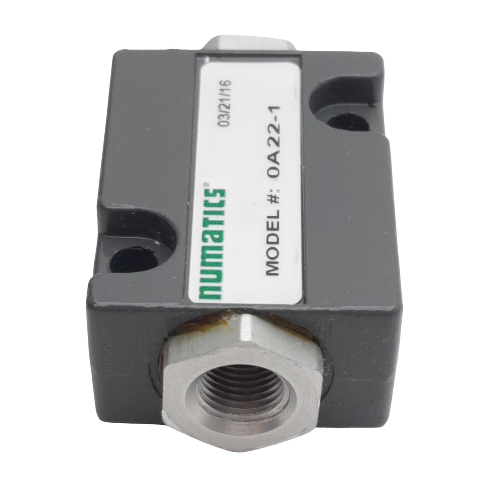 Numatics 0A22-1 Shuttle Valve, 2-Way, 1/8in NPT, 1.5-80psig, 14.3scfm 4