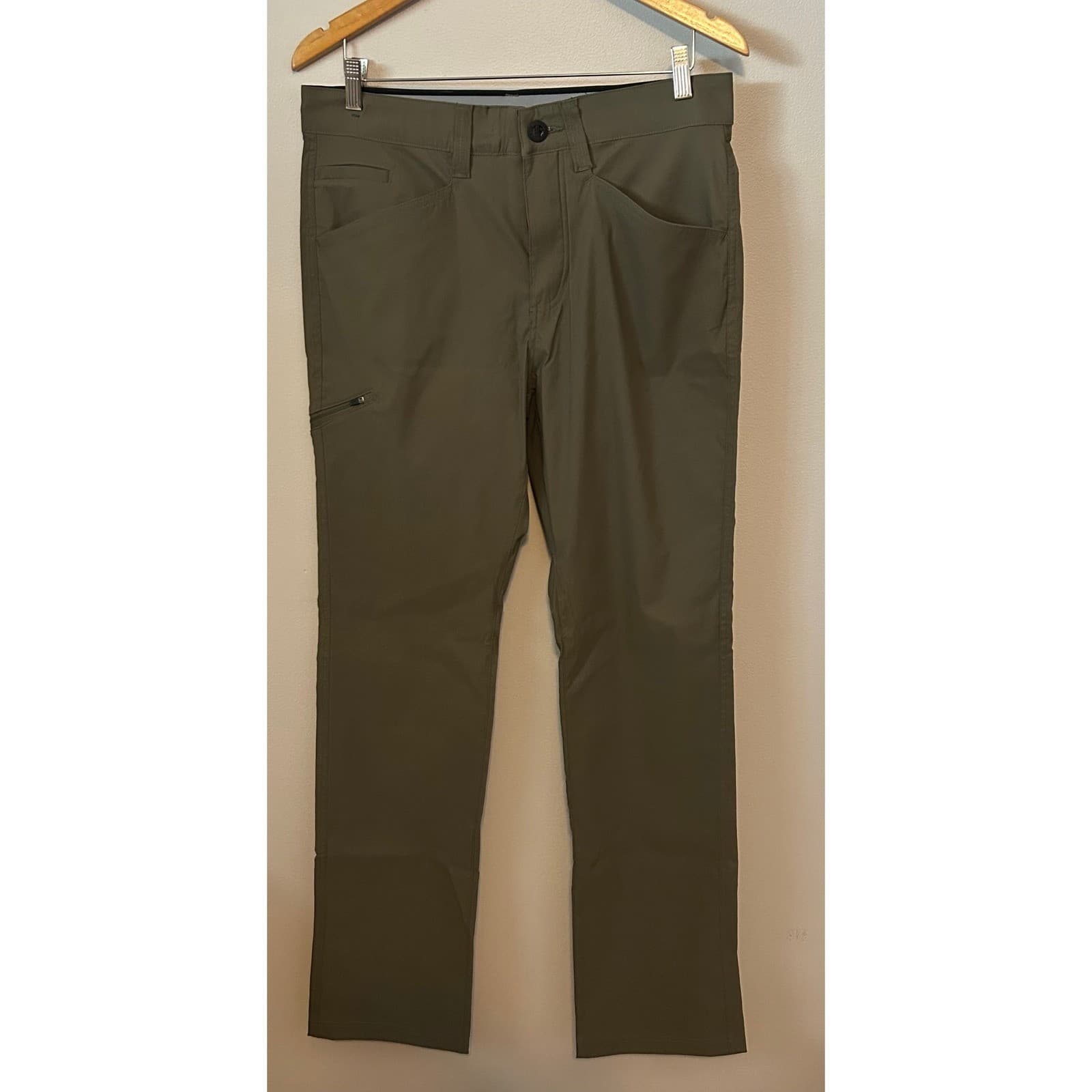 Orvis Tech Trek Pant Mens 34x32 Green Stretch Hiking Water Repellent Utility 2