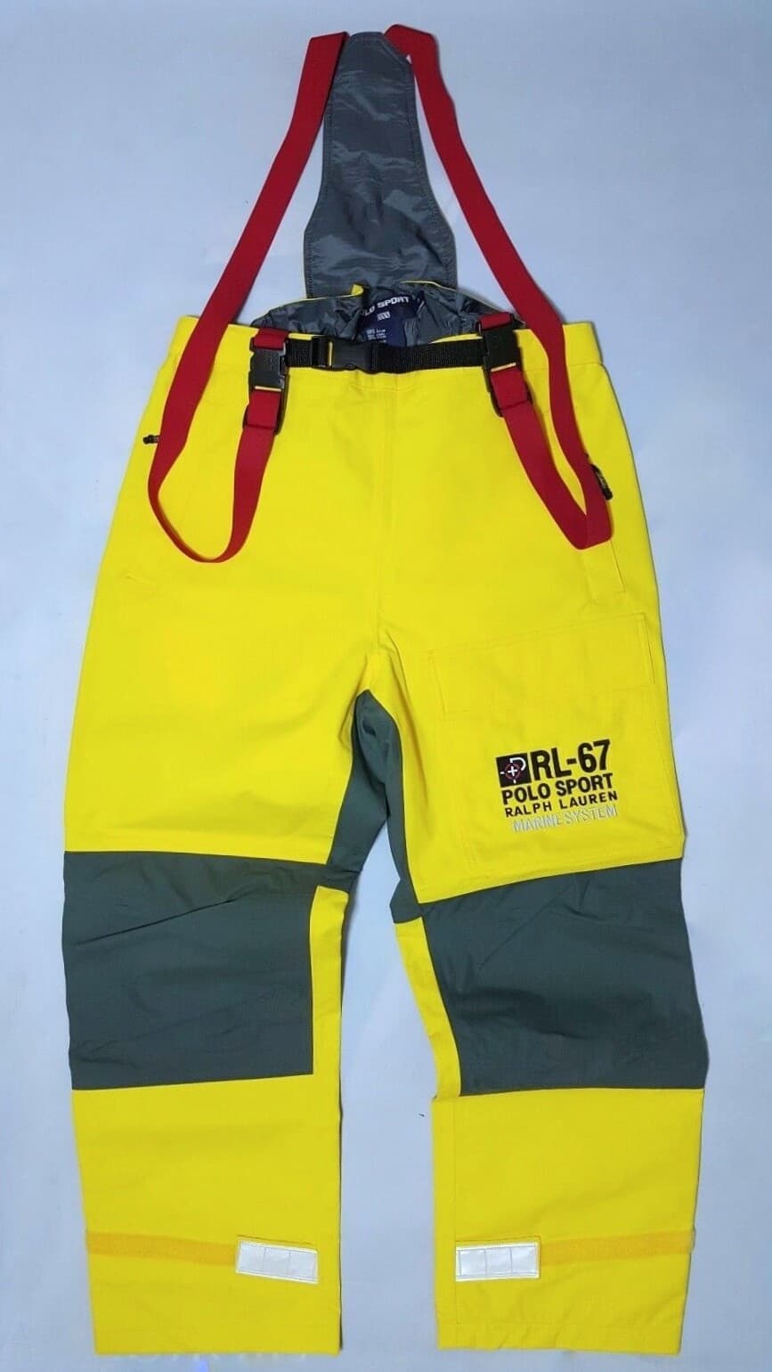 VTG.RALPH LAUREN POLO SPORT COLOR-BLOCK / SNOW-BEACH/SKI OVERALL PANT(DEADSTOCK) 2