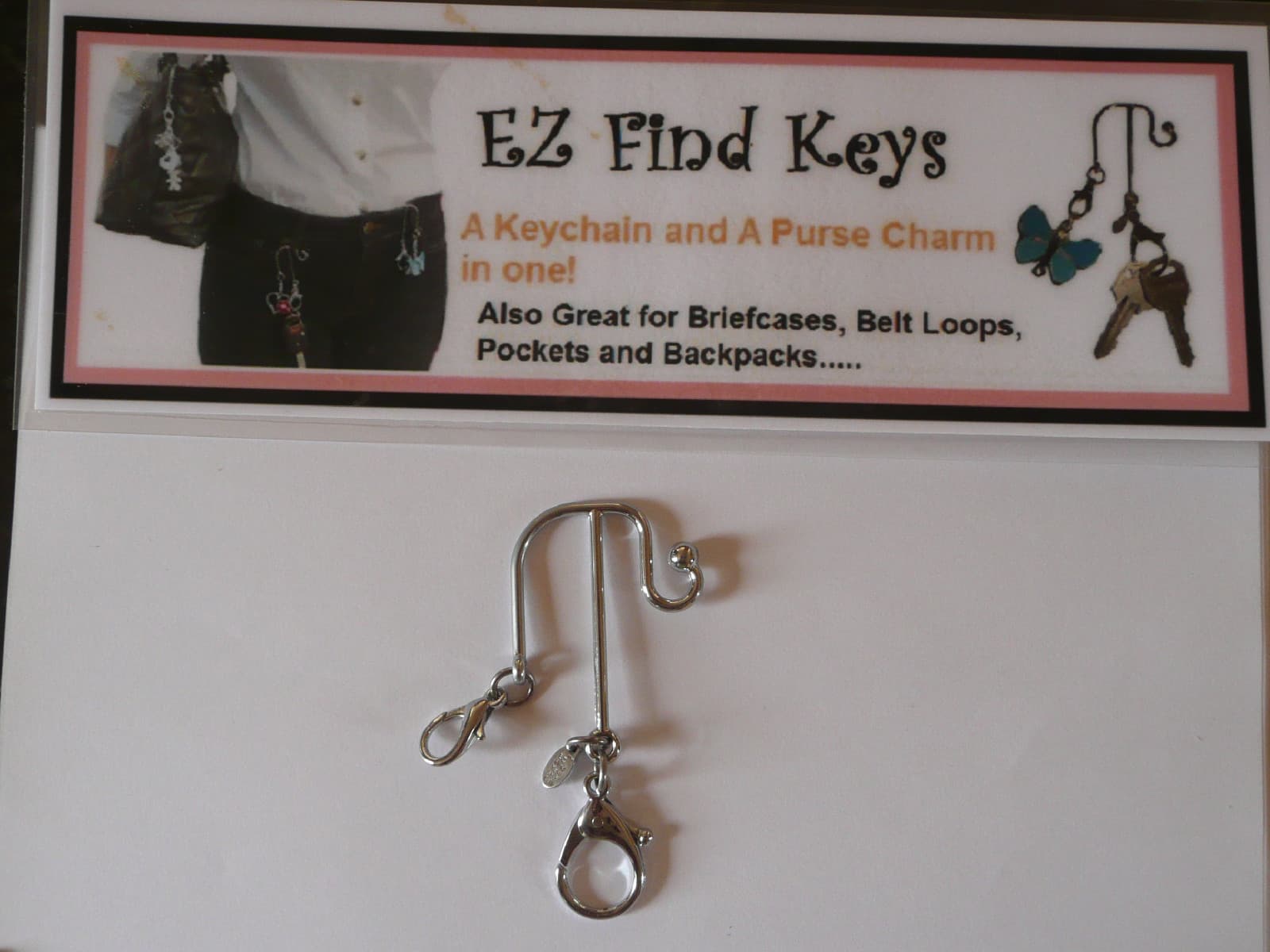 Wholesale Bulk LOT 100 key hook Key Finders Keyring Purse Keychain 3