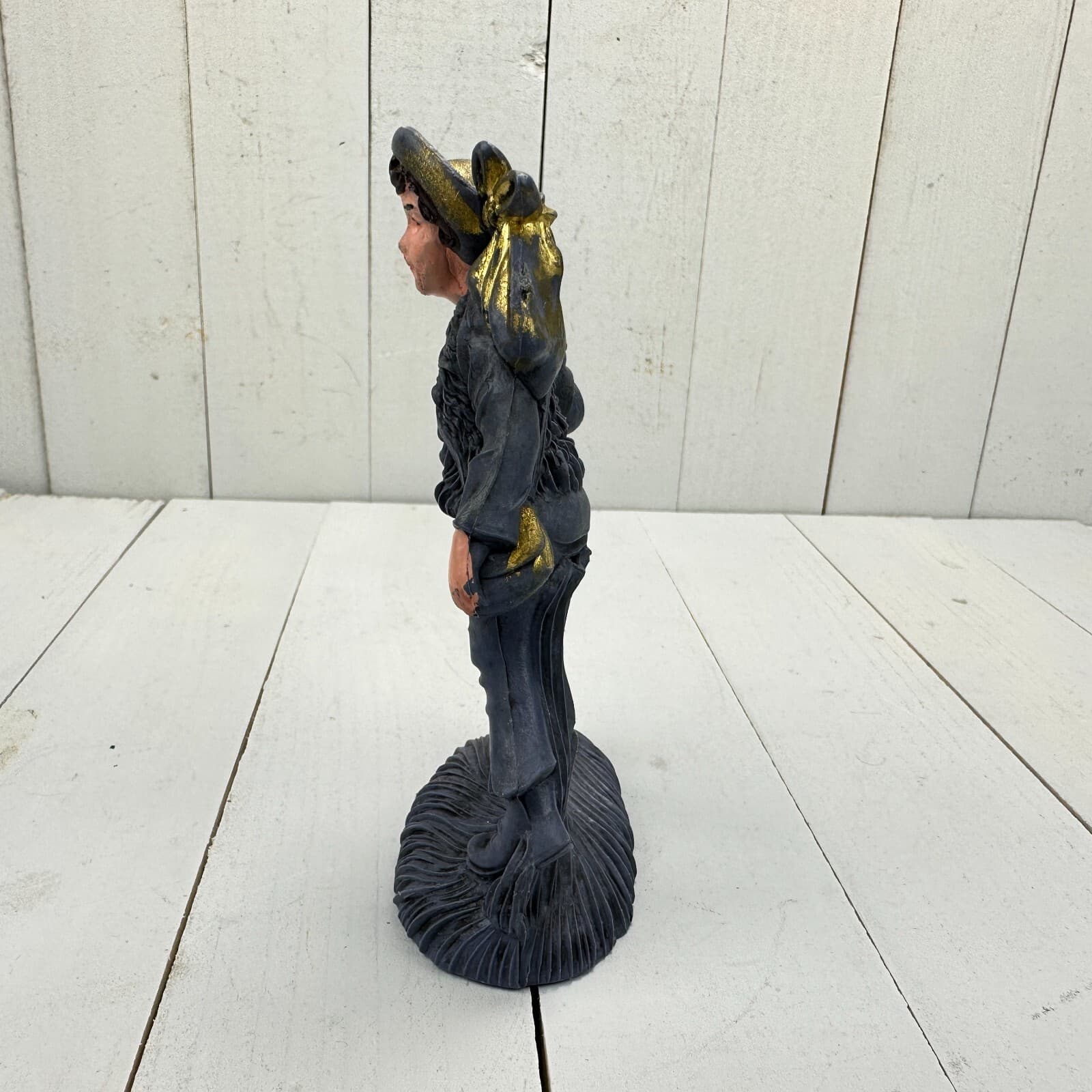 Vintage PURPLE Boy w Bindle Nativity Manger Figurine Figure ITALY Old 4.25" Rare 4