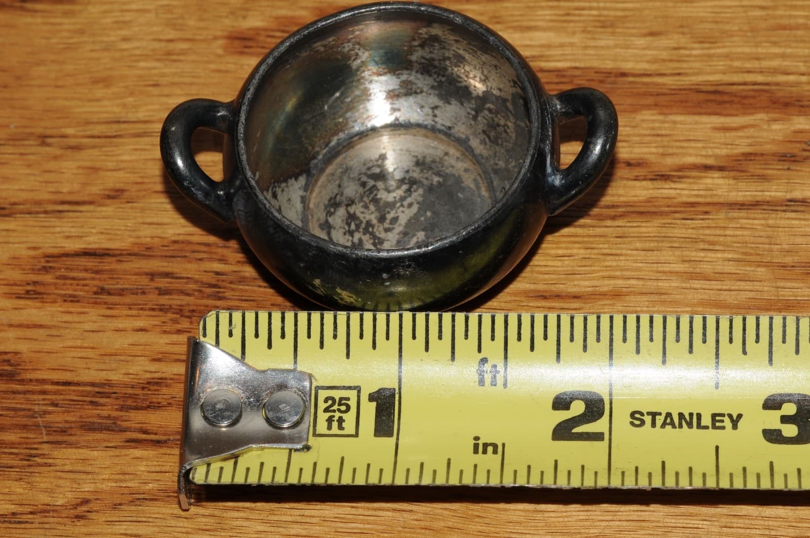 Antique Very  Small Metal Sugar Bowl Signed B Company Meriden Quadruple Plate ** 4