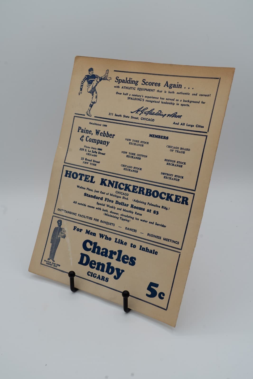 1931 Vintage Original NFL Program Chicago Bears vs Portsmouth Spartans Wrigley 5